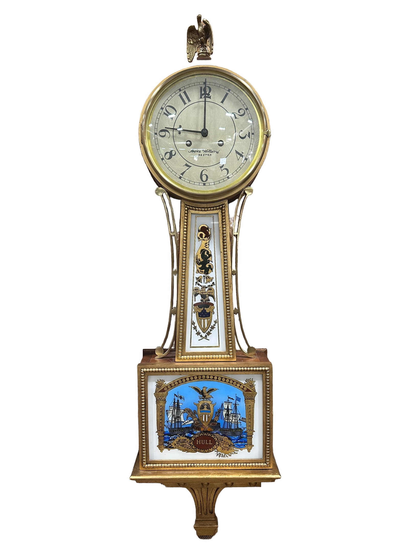 Vintage "Aaron Willard" Hull Banjo Clock (1 of 9)