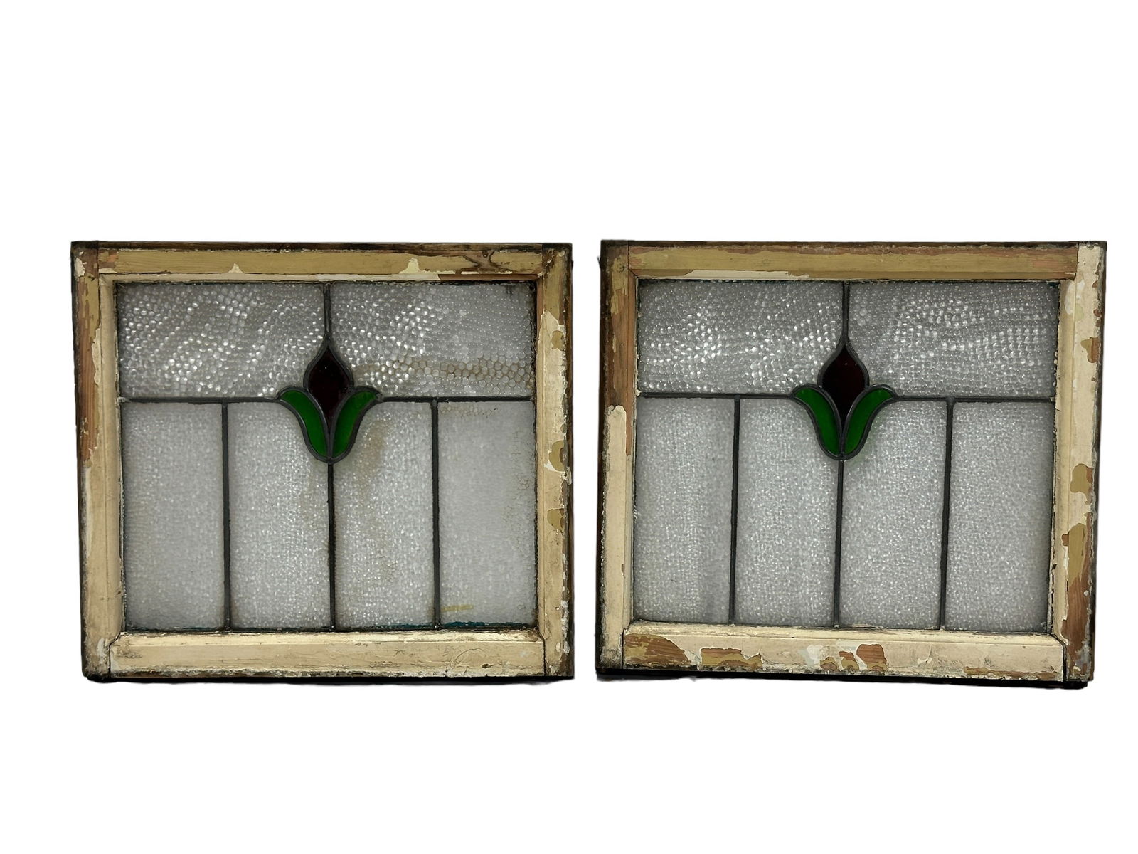 2 Antique Stained Glass Windows (1 of 3)