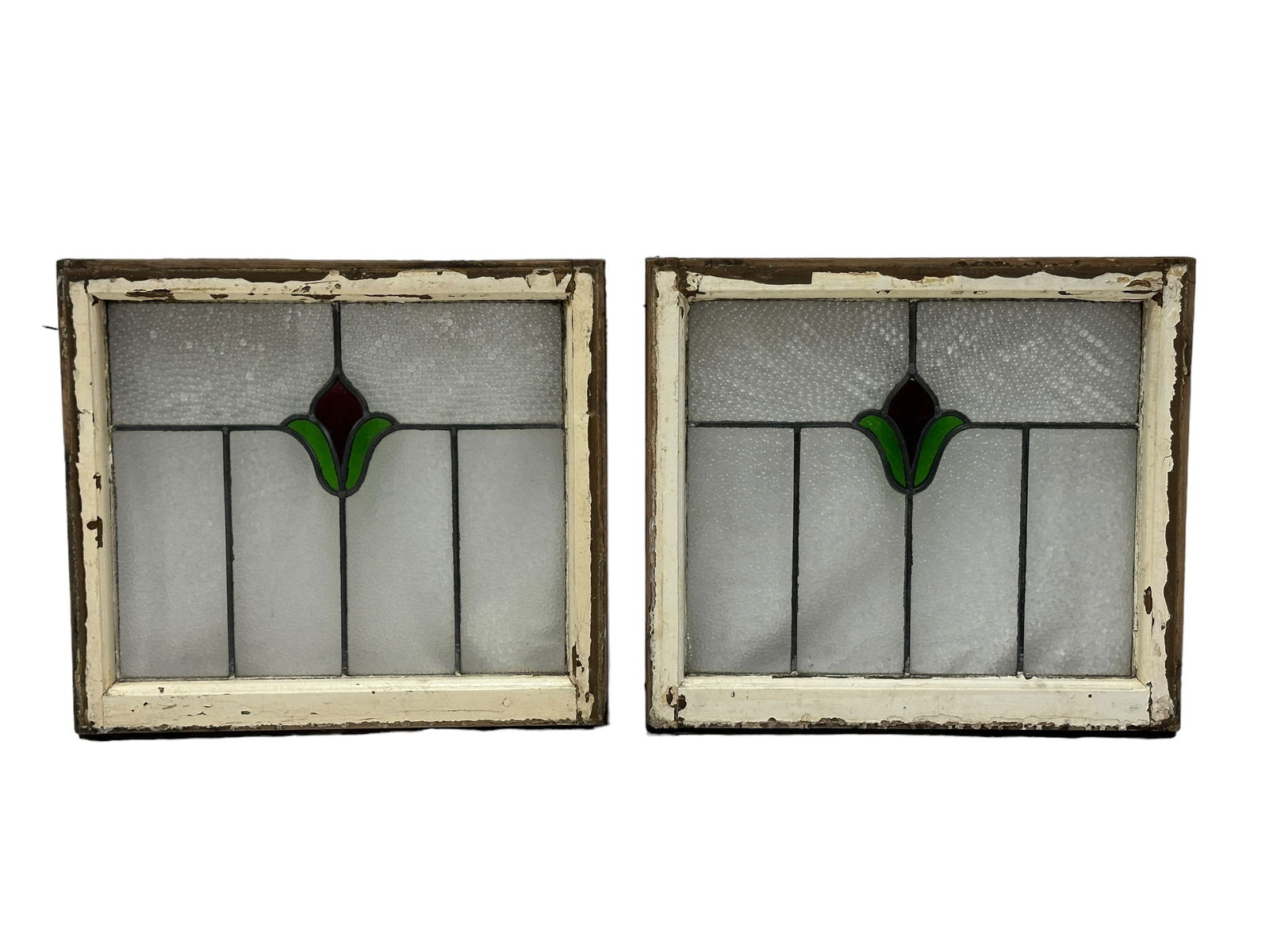 2 Antique Stained Glass Windows (1 of 3)