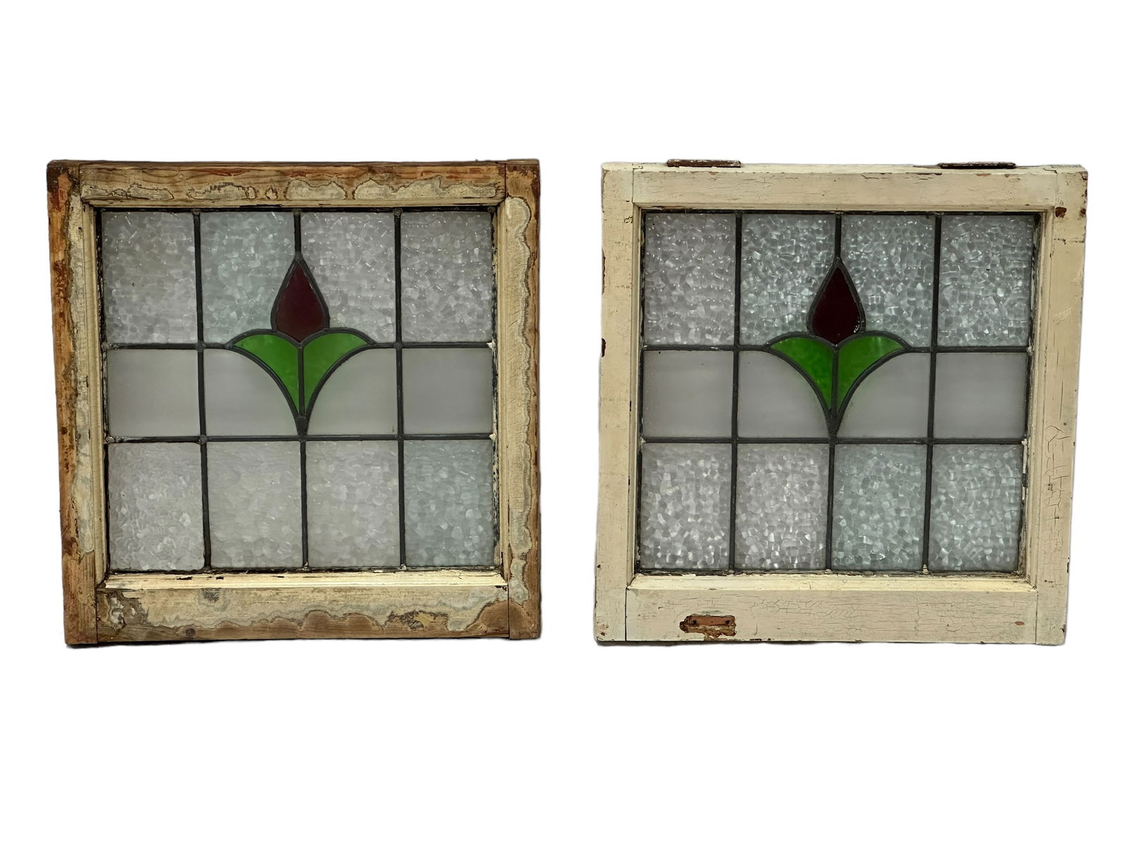 2 Antique Stained Glass Windows (1 of 3)