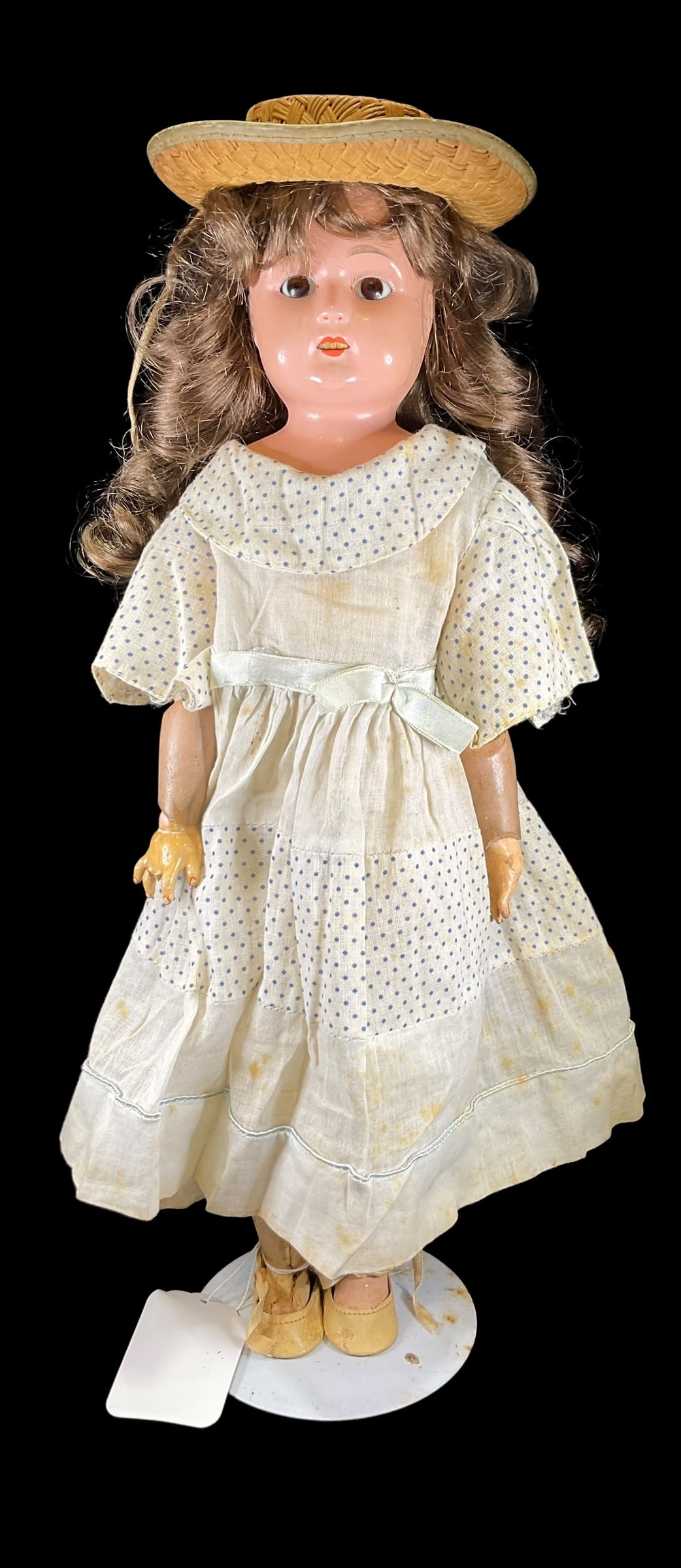 Antique Minerva Tin Head Doll (1 of 4)