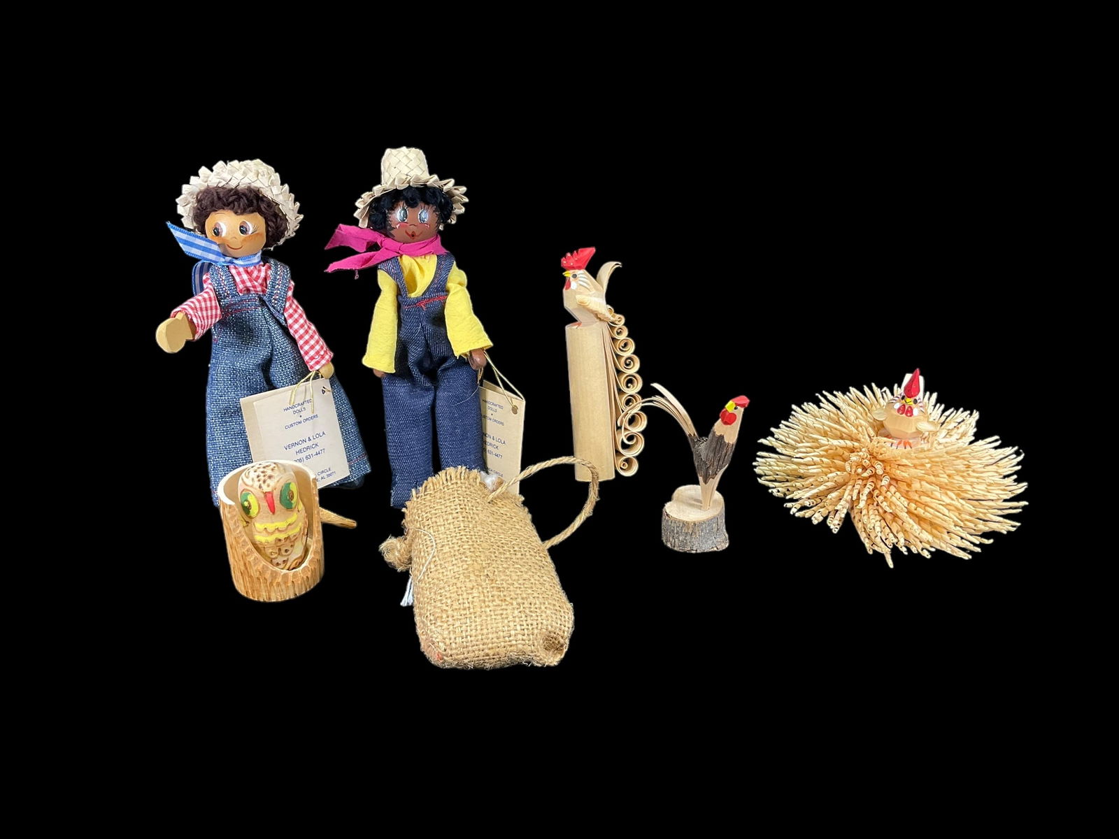 Lot of 6 Assorted Folk Art Items (1 of 7)