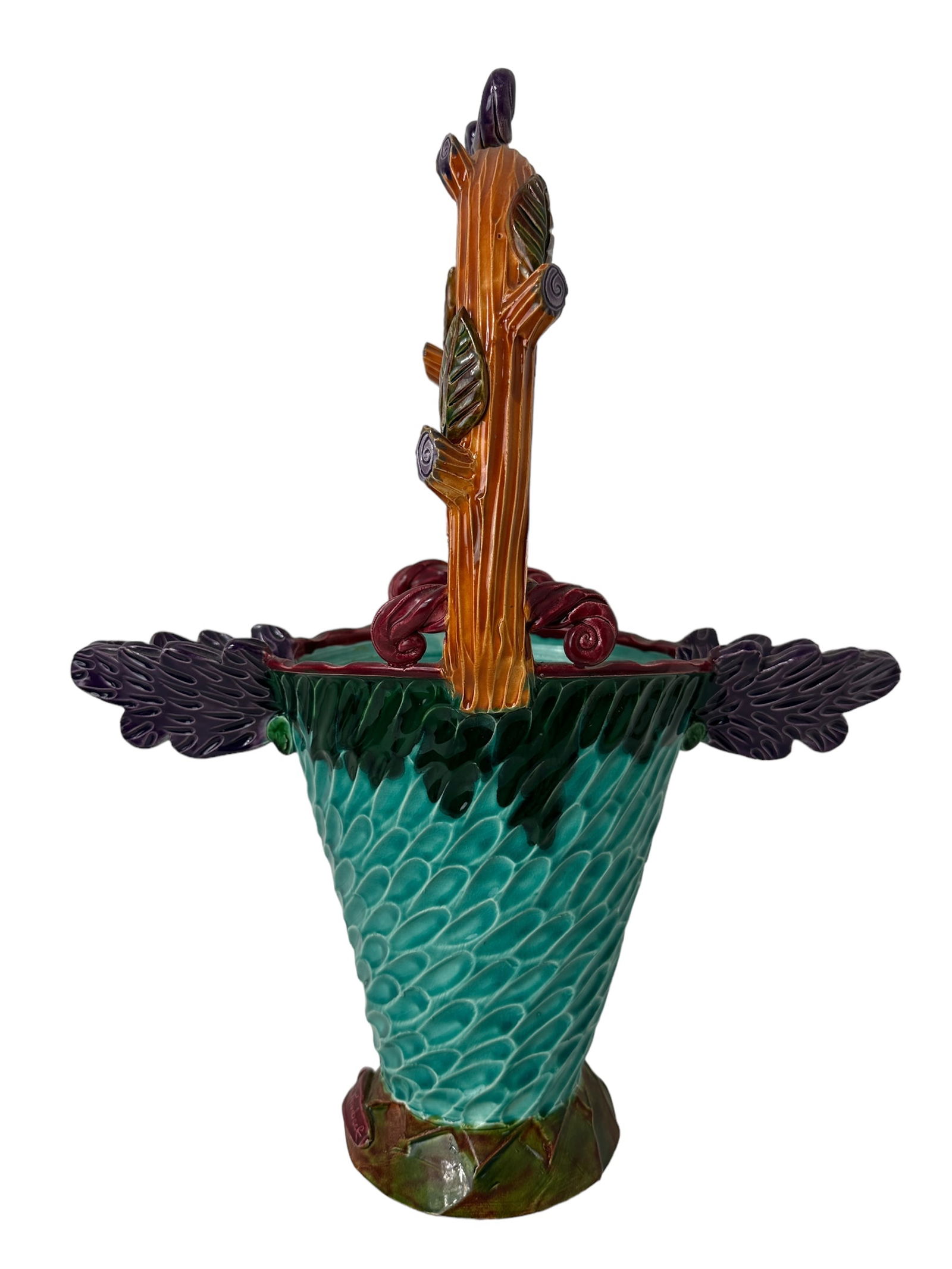 Signed Whimsical Page & Thornbeck Pottery Basket (1 of 6)