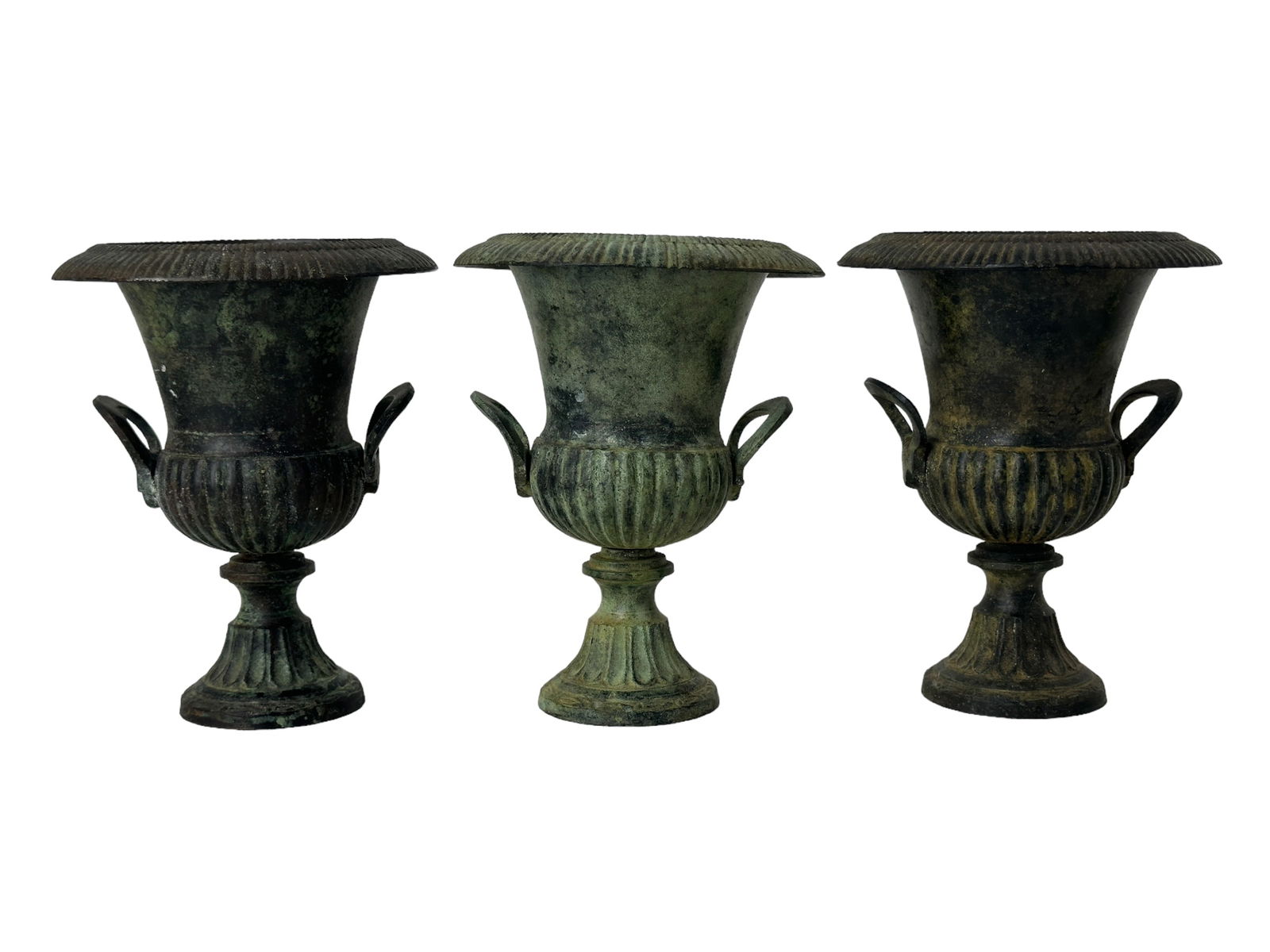Set of 3 Small Bronze Urns (1 of 5)