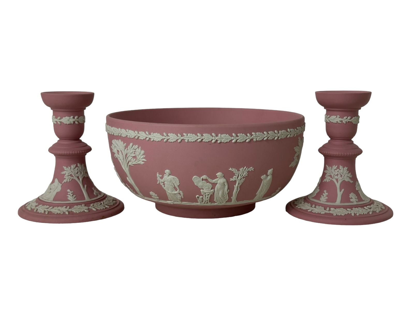 Set of 3 Pink Wedgwood Jasperware Pieces (1 of 8)