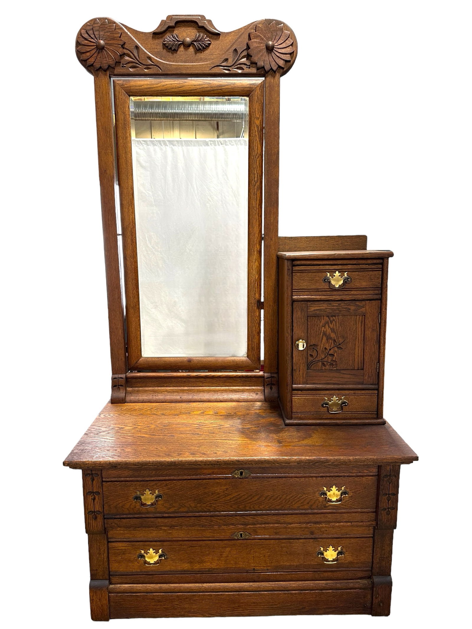 Antique Hatbox Dresser w/ Mirror (1 of 8)
