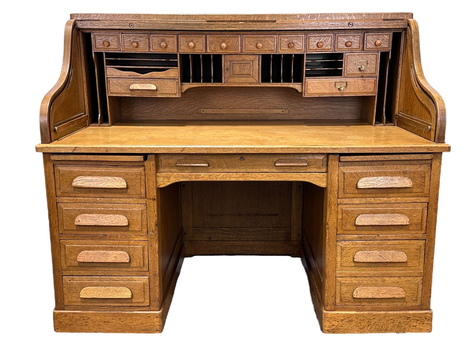 Antique "Standard" Oak Roll Top Desk (1 of 10)