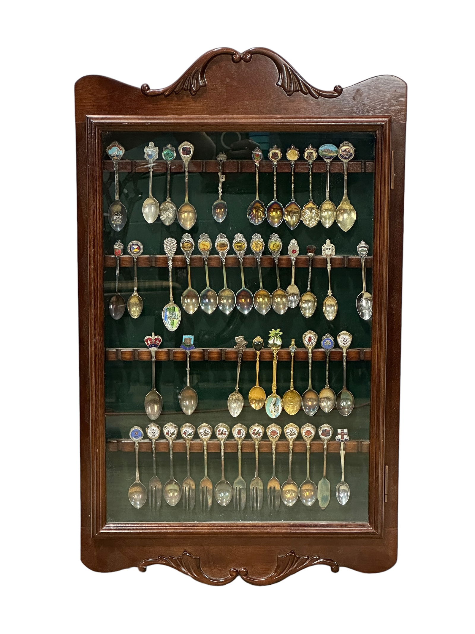 46 Souvenir Spoons in Display Case (1 of 6)