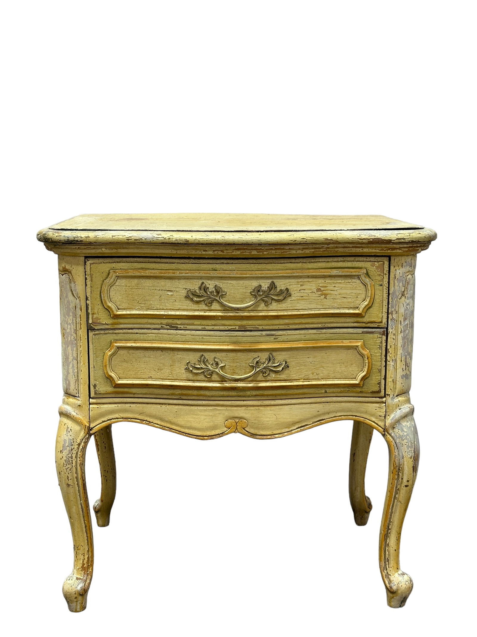 Painted Thomasville Nightstand: Painted Thomasville Nightstand. Measures 24" H x 24.25" W x 16.25" D & is stamped on the back.