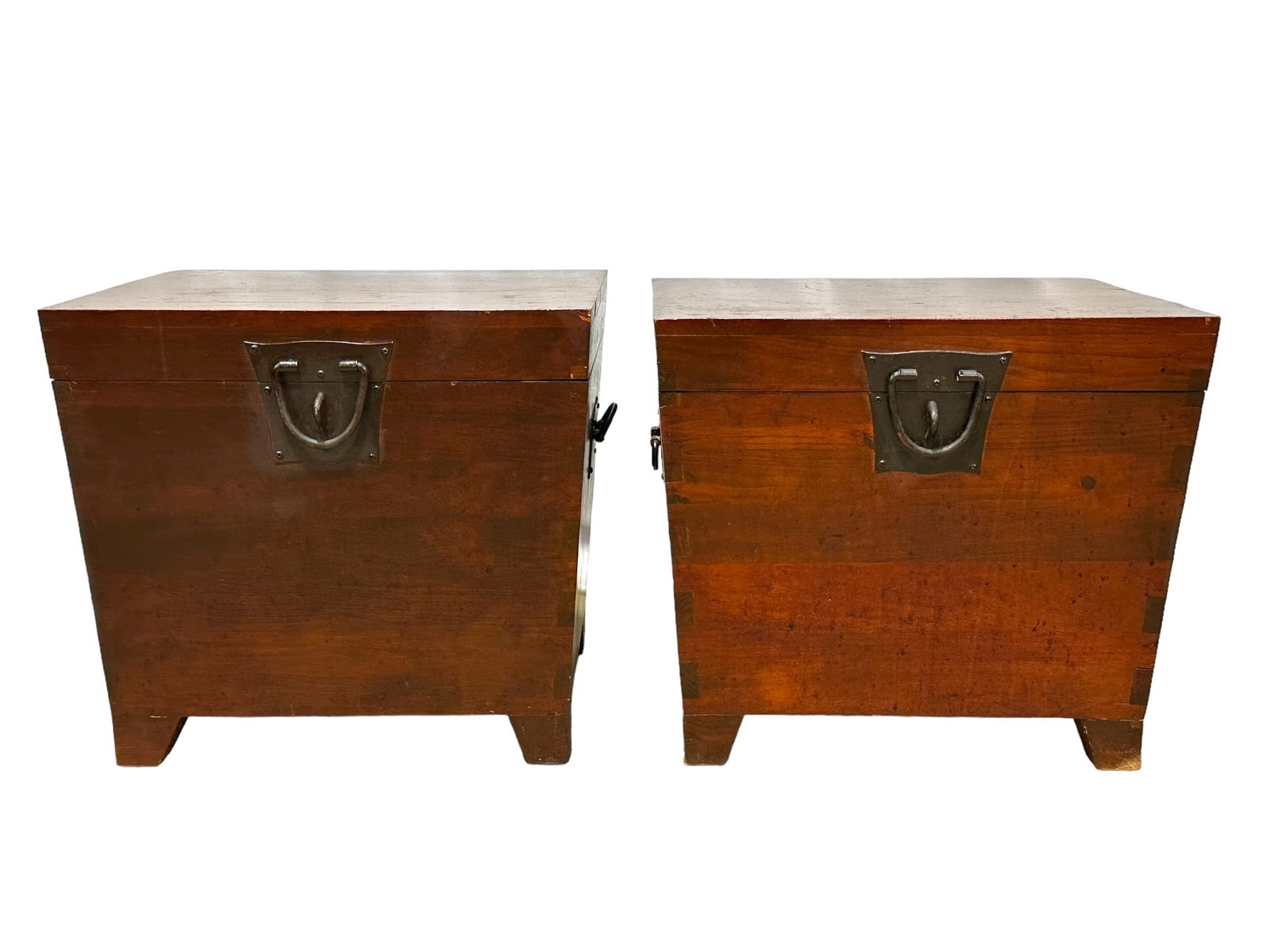 Pair of Decorative Boxes: Pair of Decorative Boxes. Measure 18.25" H x 20.5" W x 18" D.
