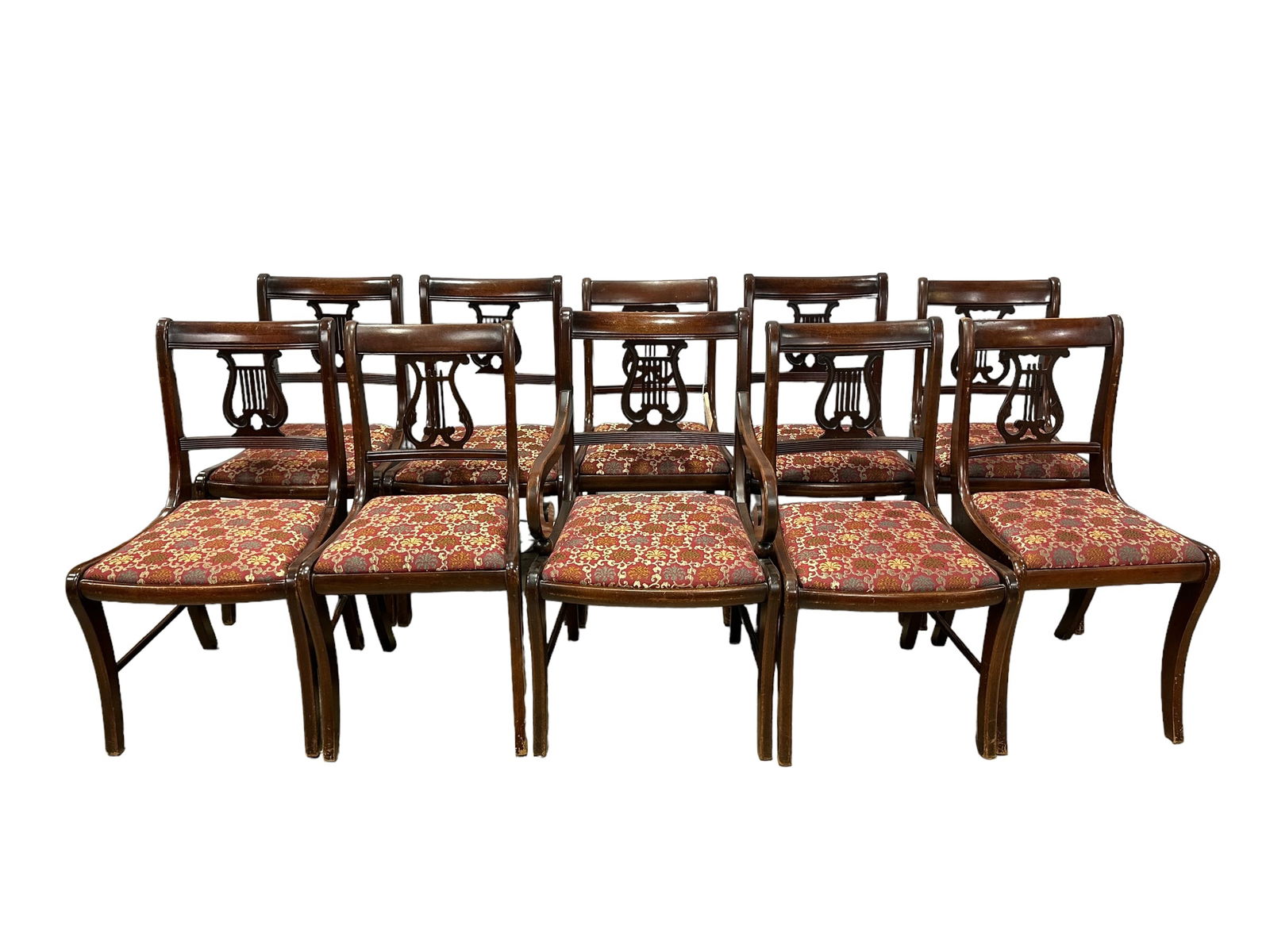 10 Antique Harp Back Dinning Chairs (1 of 6)