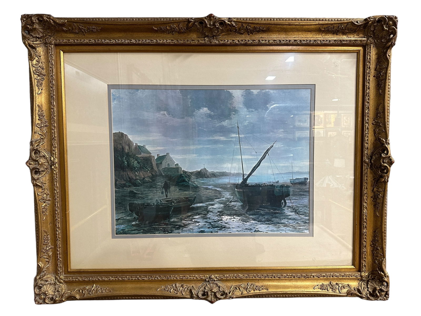 Large Boats on Shore Print (1 of 3)