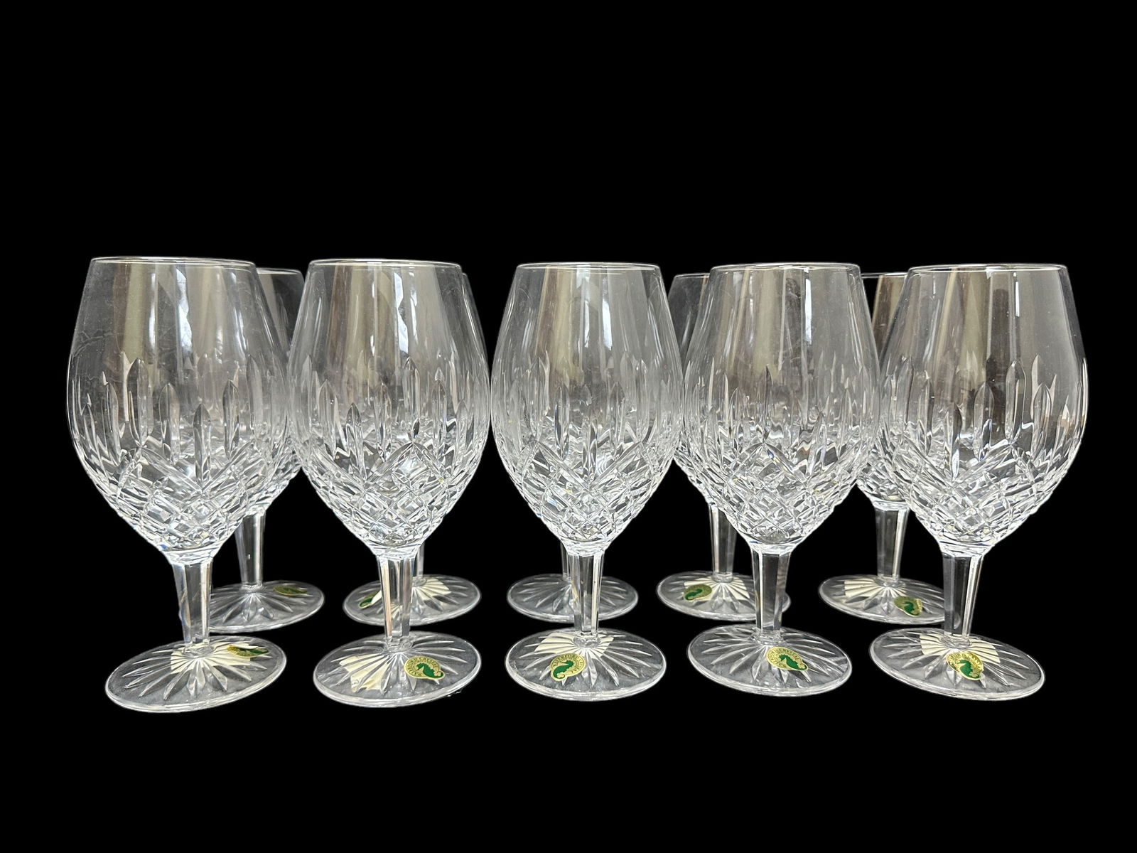 10-Waterford "Ice Beverage" Crystal Glasses (1 of 4)