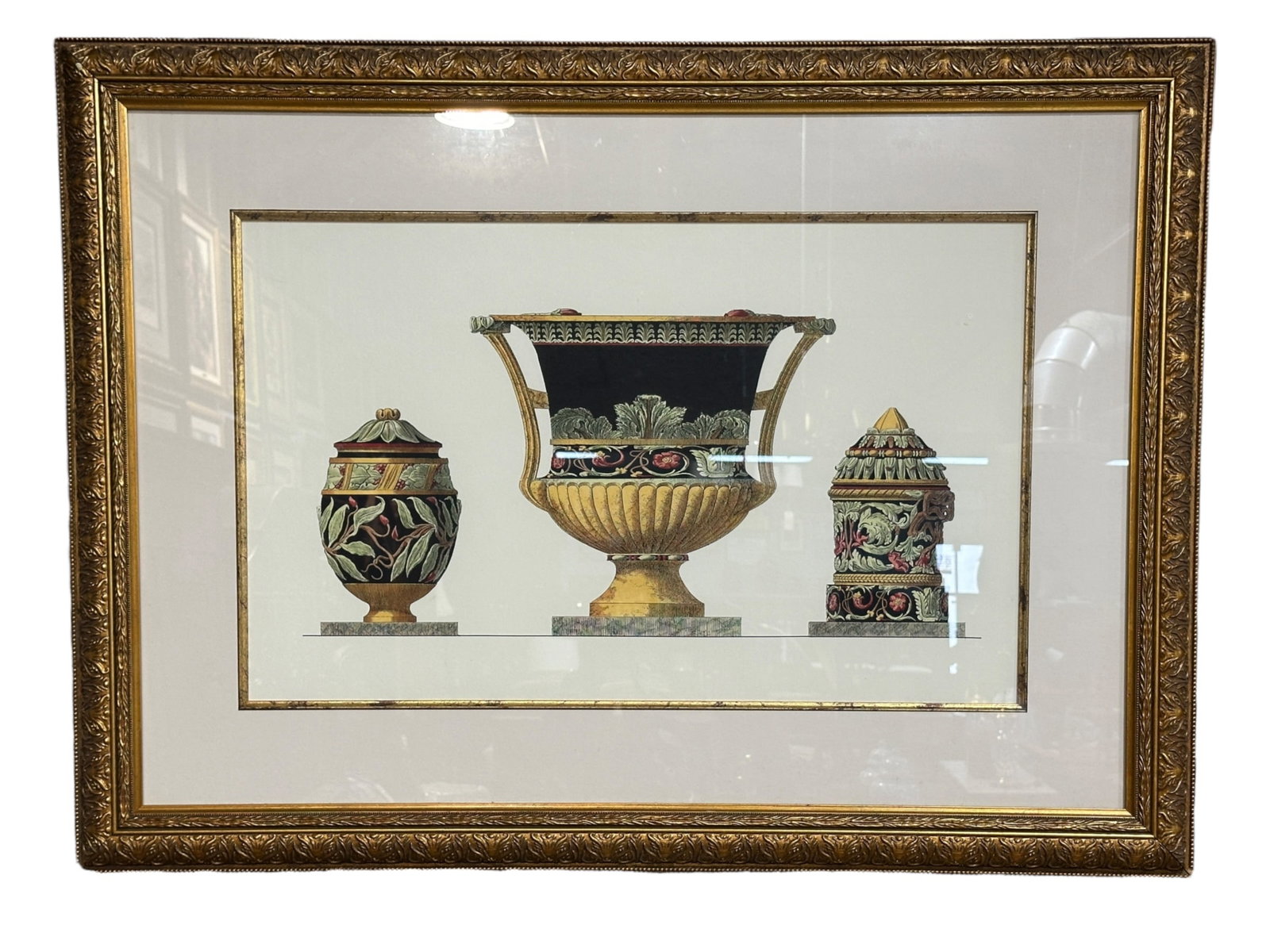 Giovanni Giardini Italian Urn Framed Print: Giovanni Giardini Italian Urn Framed Print. Measures 29" x 38" w/ the frame & print alone measures 16" x 25.5".