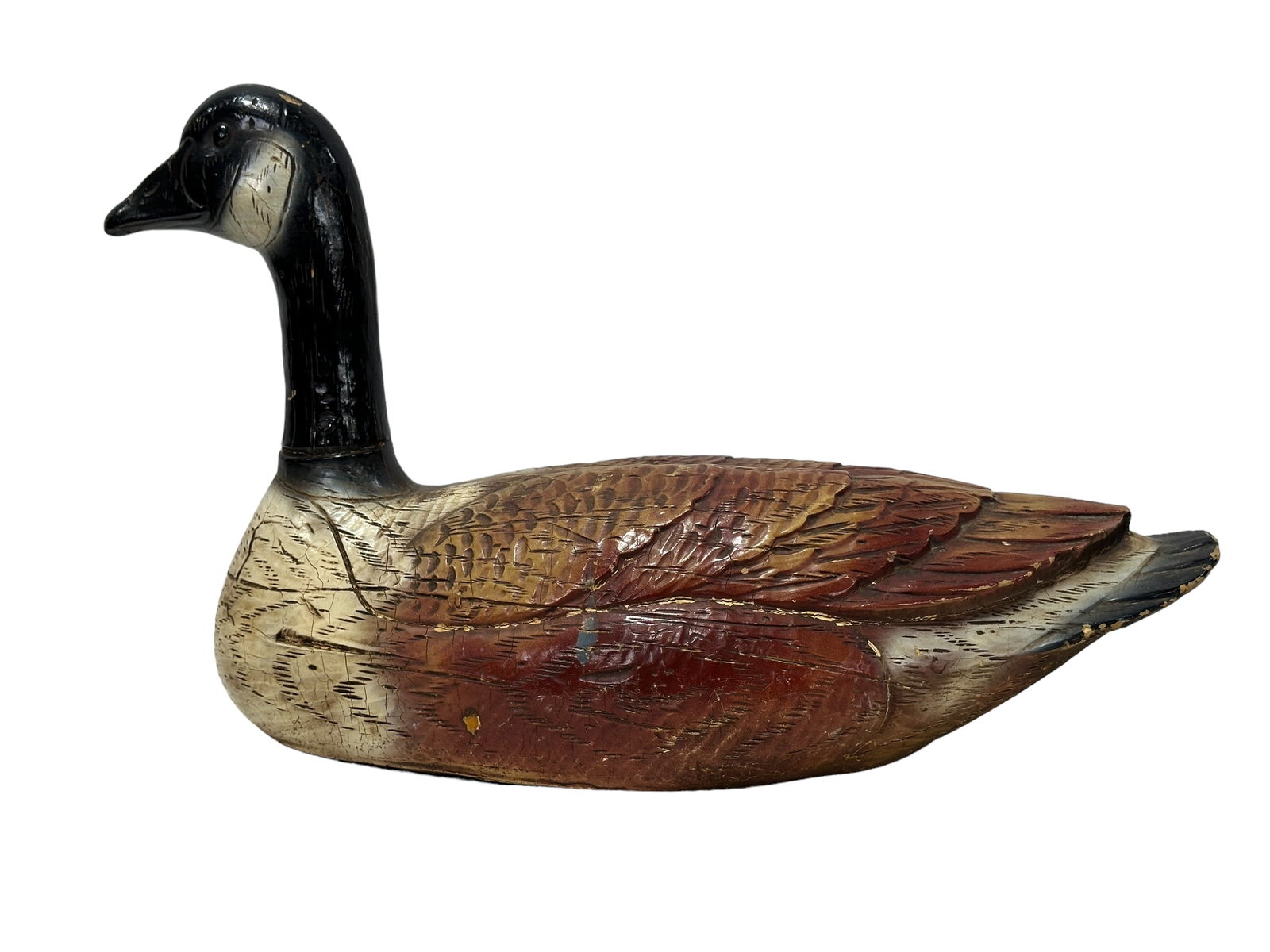 ALFCO N.Y. Goose Sculpture: ALFCO N.Y. Goose Sculpture. Measures 13.5" H x 21" W x 8" & marked "ALFCO N.Y." under the tail. Foam w/ veneer overlay.