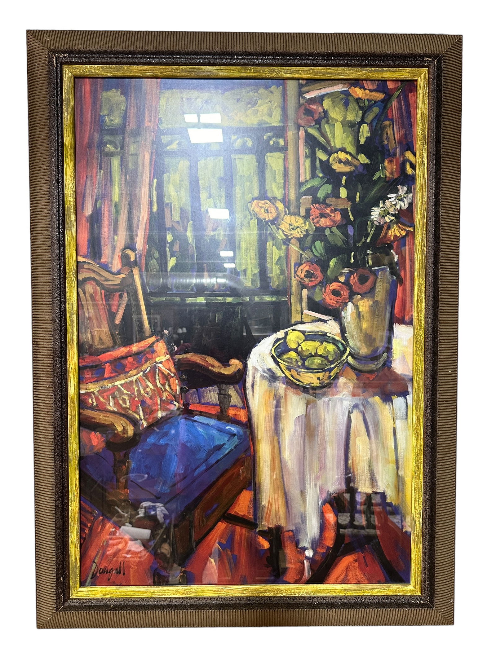 Framed French Impression Art Signed Dougall (1 of 3)