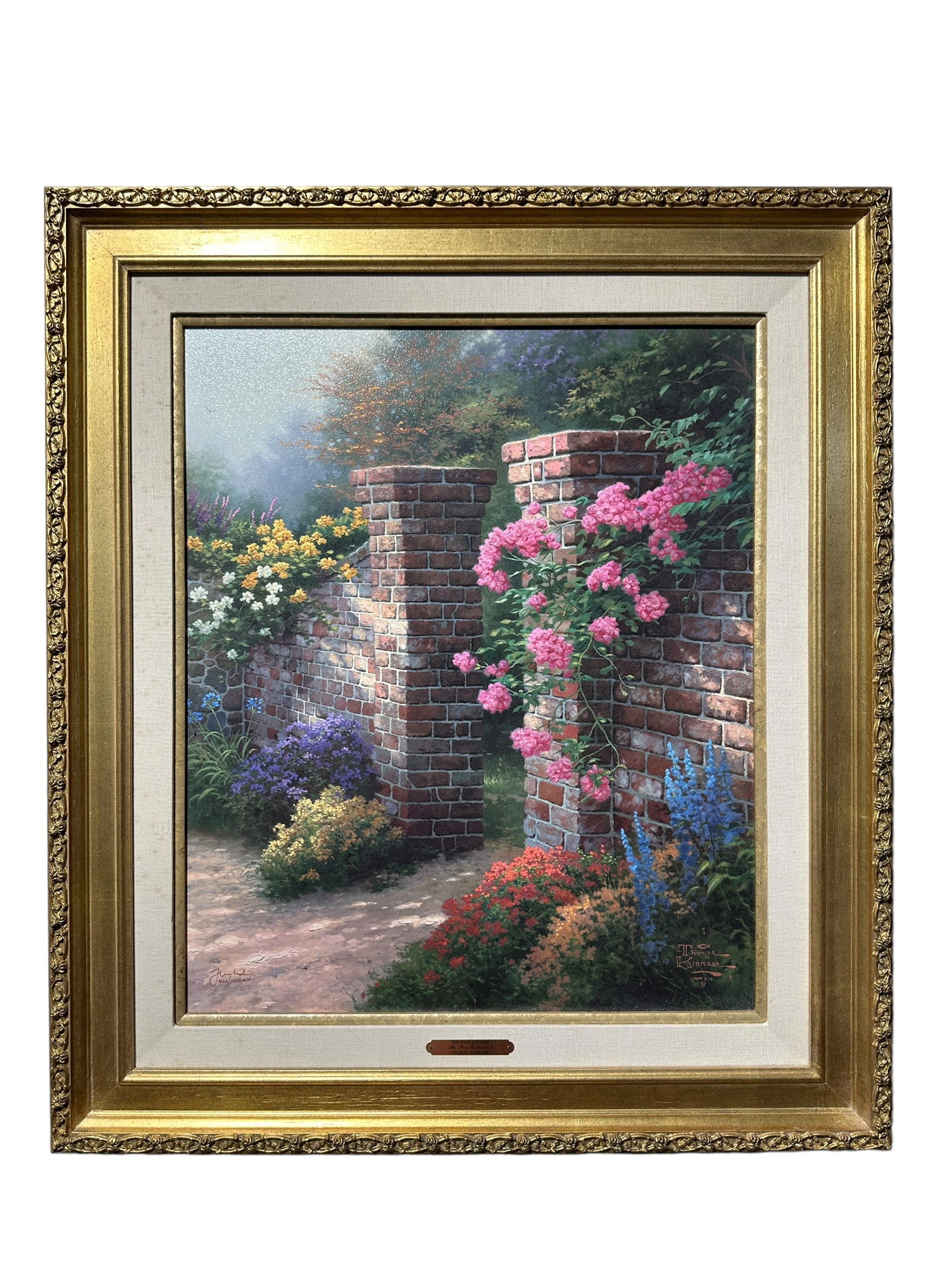 Thomas Kinkade "The Rose Garden" Art on Canvas (1 of 8)