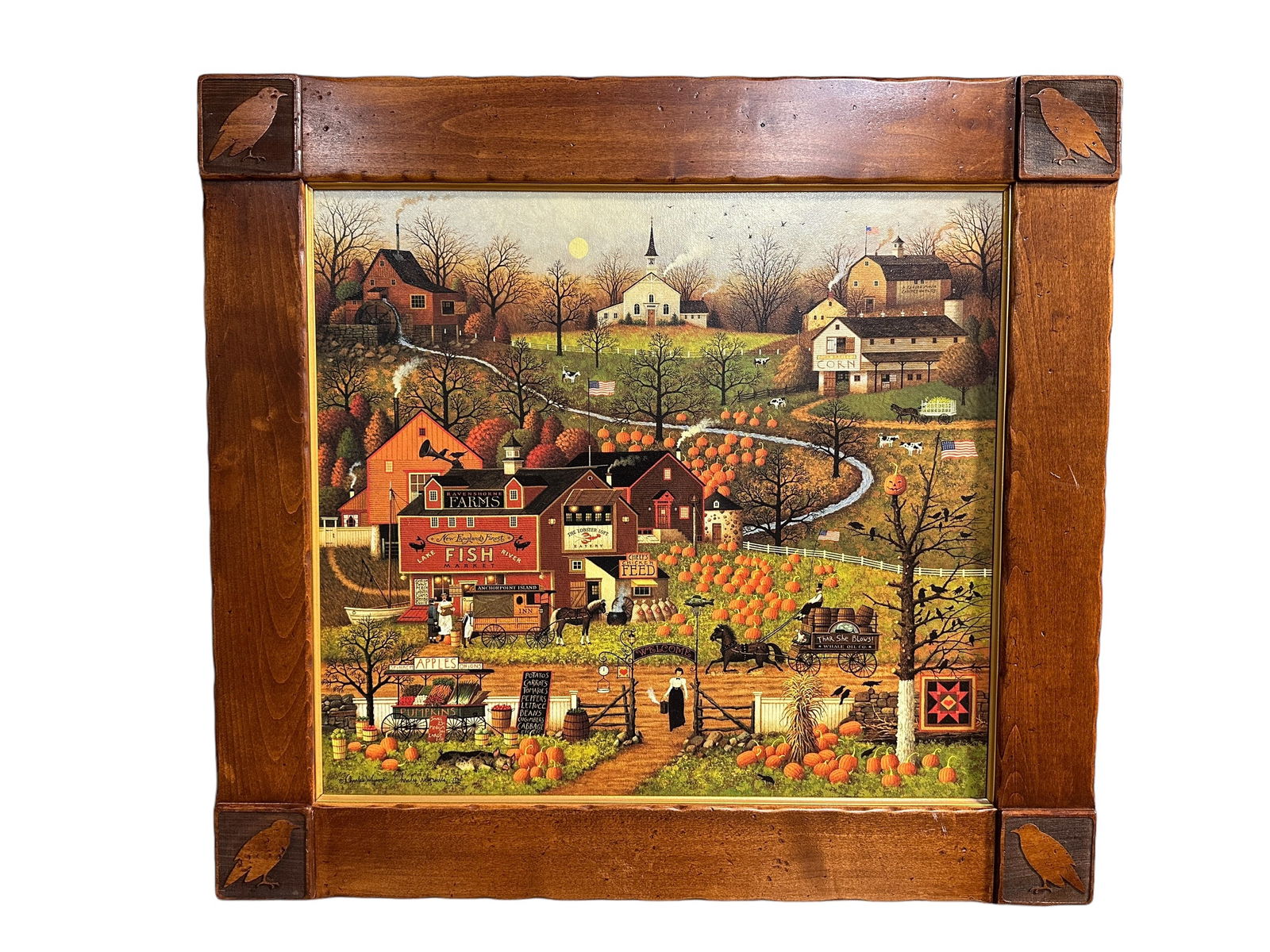 Charles Wysocki "Black Bird Roost at Old Mill Check" Print on Canvas (1 of 4)