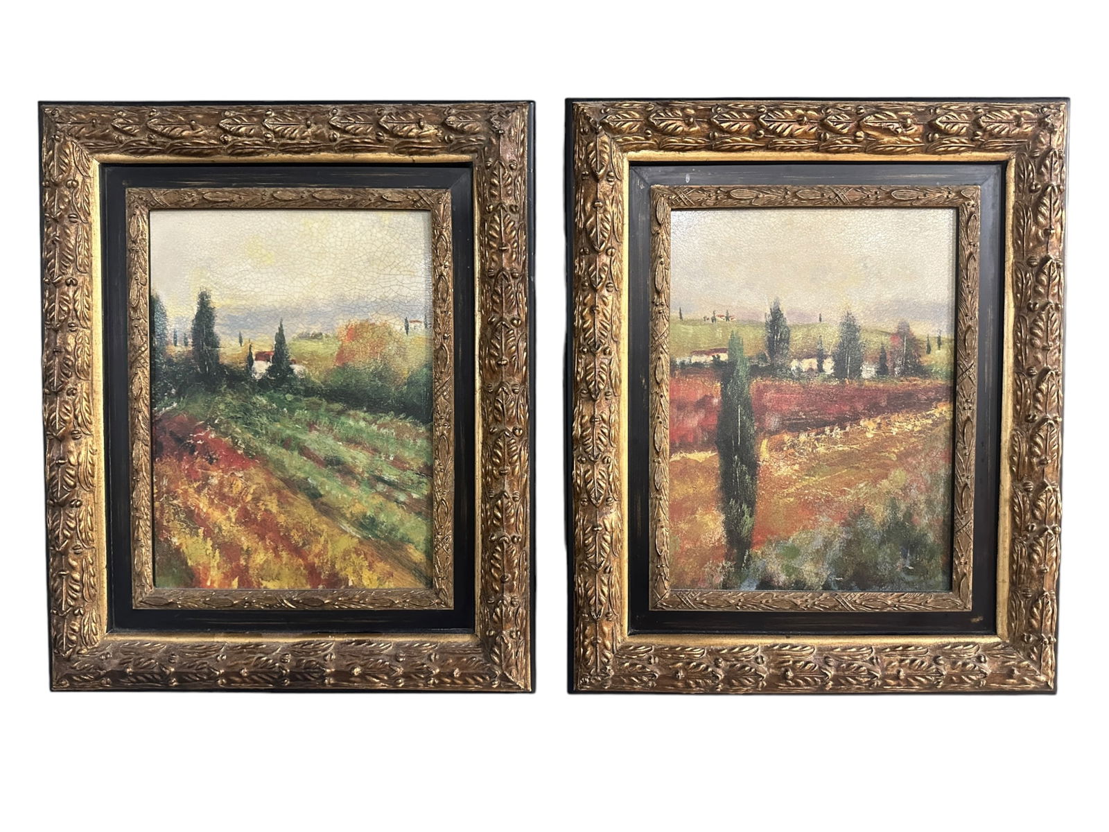 Pair of Framed Landscape Prints on board (1 of 4)