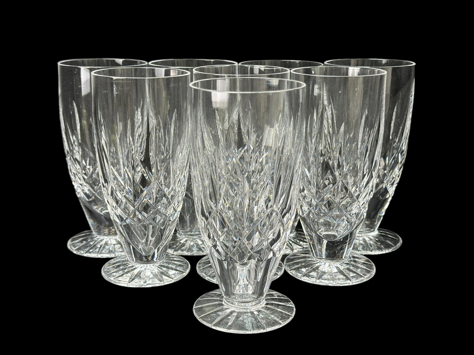 Set of 8 Waterford Crystal Lismore Footed Iced Tea Glasses (1 of 4)