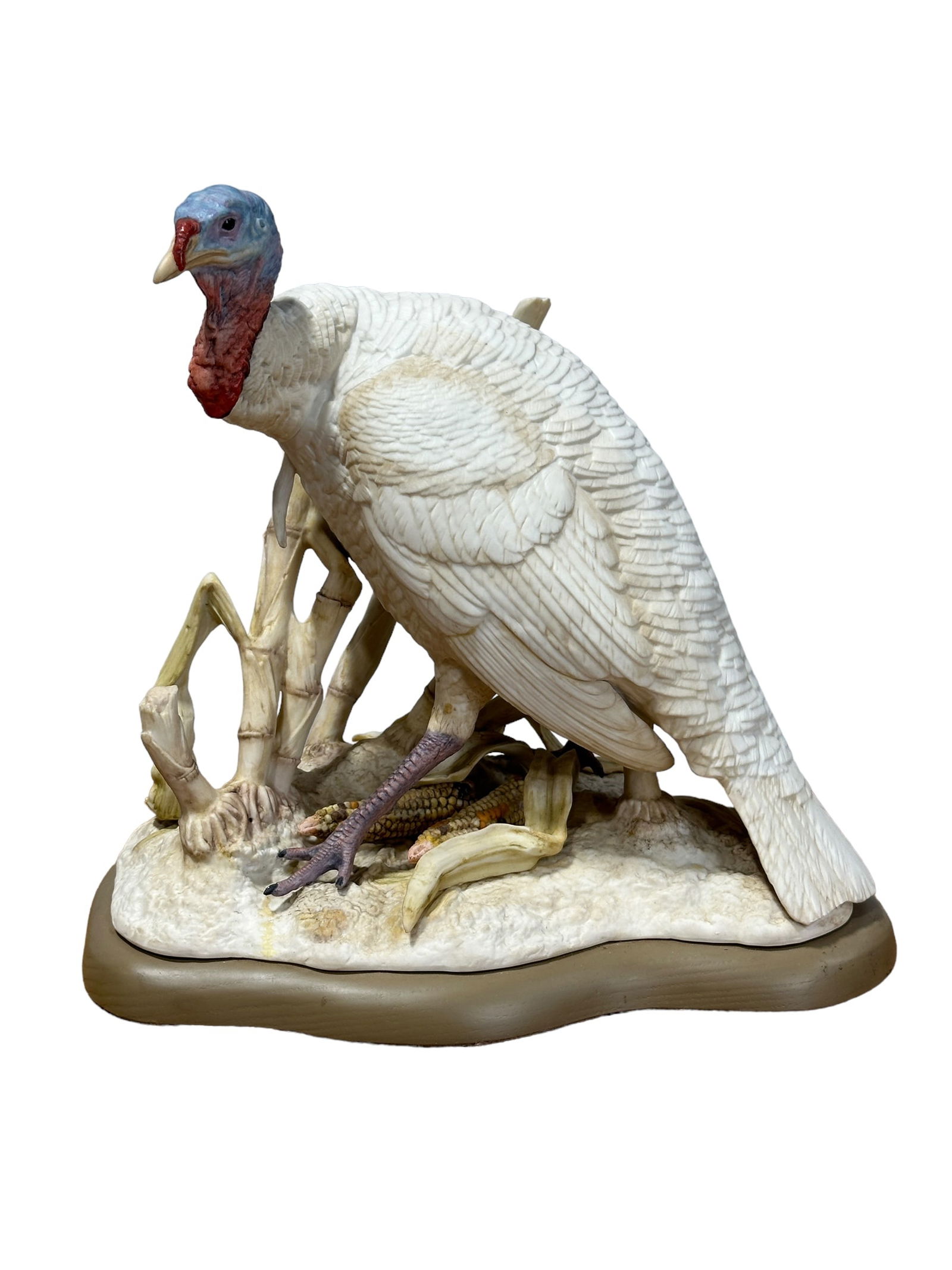 Cybis White Turkey Porcelain Sculpture: Cybis White Turkey Porcelain Sculpture. Measures 12" H x 12" W x 8" D & signed "Cybis #45" on the back.