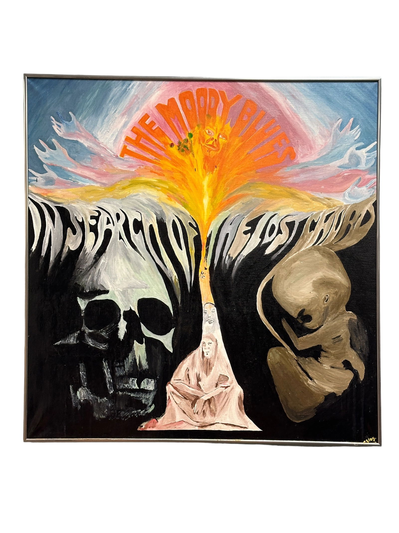 "The Moody Blues" Signed Oil on Canvas Painting (1 of 5)