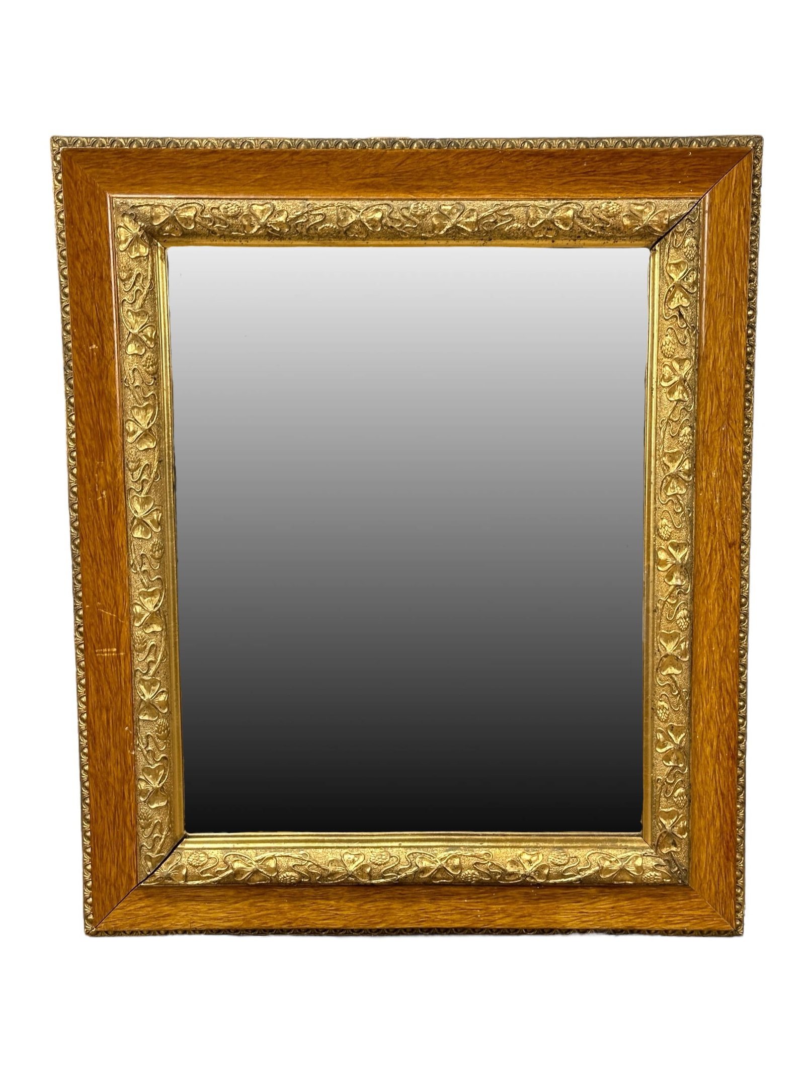 Antique Gold Gilt Wood Carved Mirror: Antique Gold Gilt Wood Carved Mirror. Measures 26" x 22".