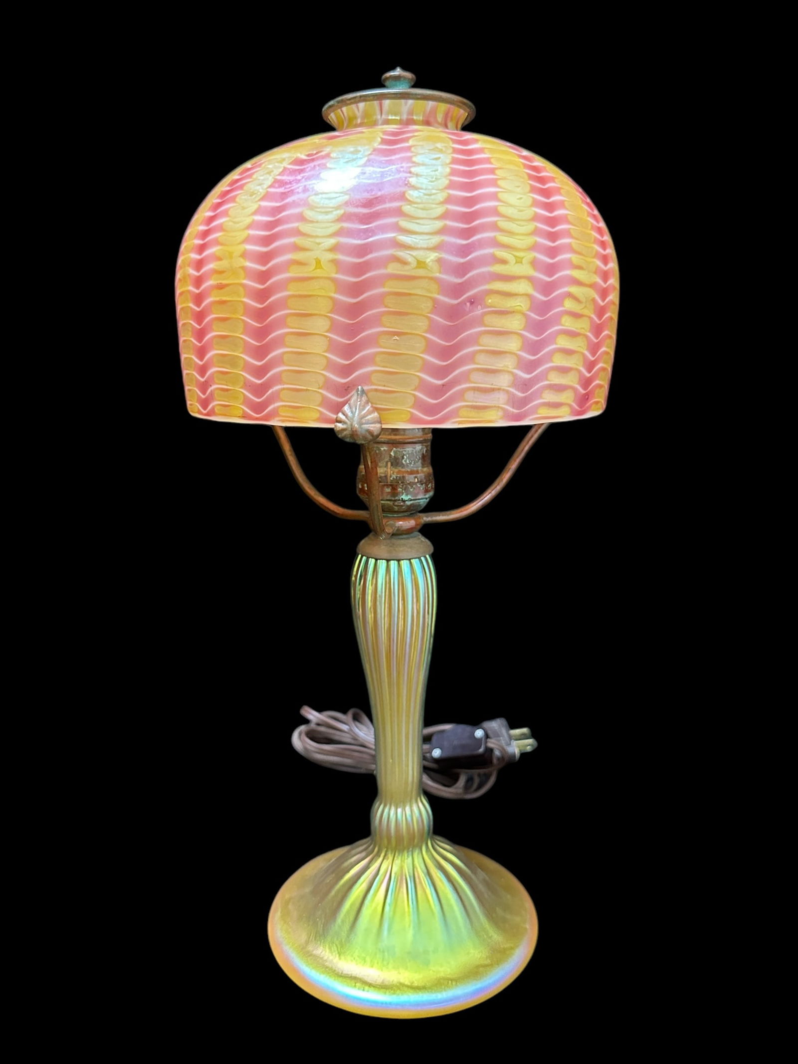 Lundberg Studios Iridescent Art Glass Lamp (1 of 10)