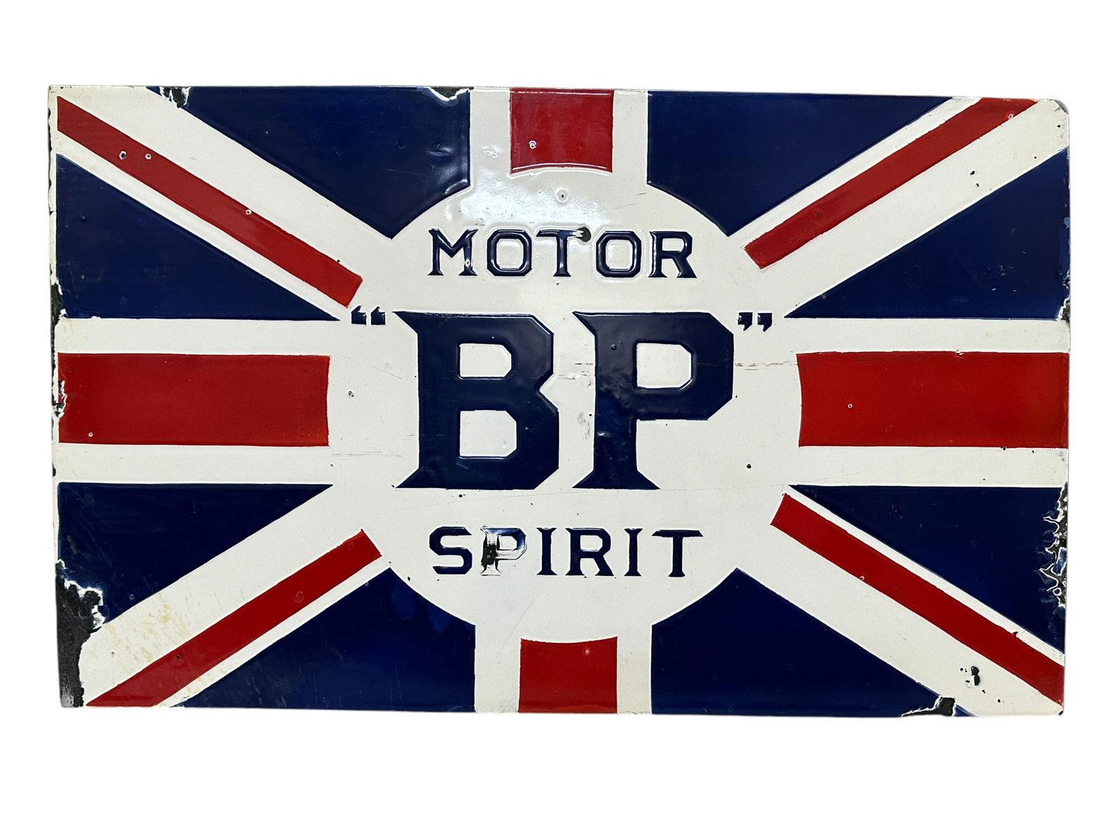 2-Sided "BP Motor Spirit" Sign w/ Union Jack (1 of 12)