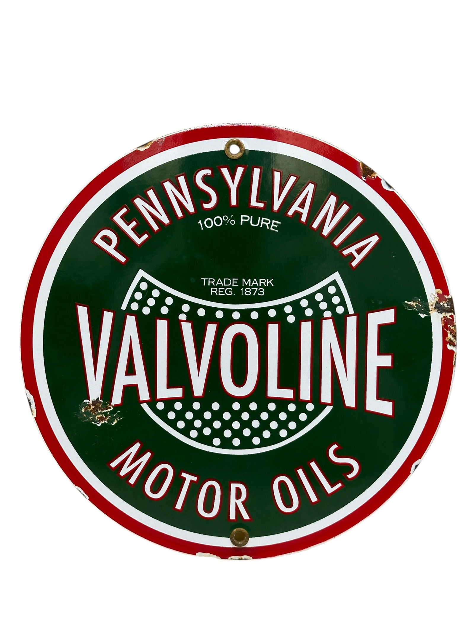 Porcelain Valvoline Pennsylvania Motor Oils Sign (1 of 6)