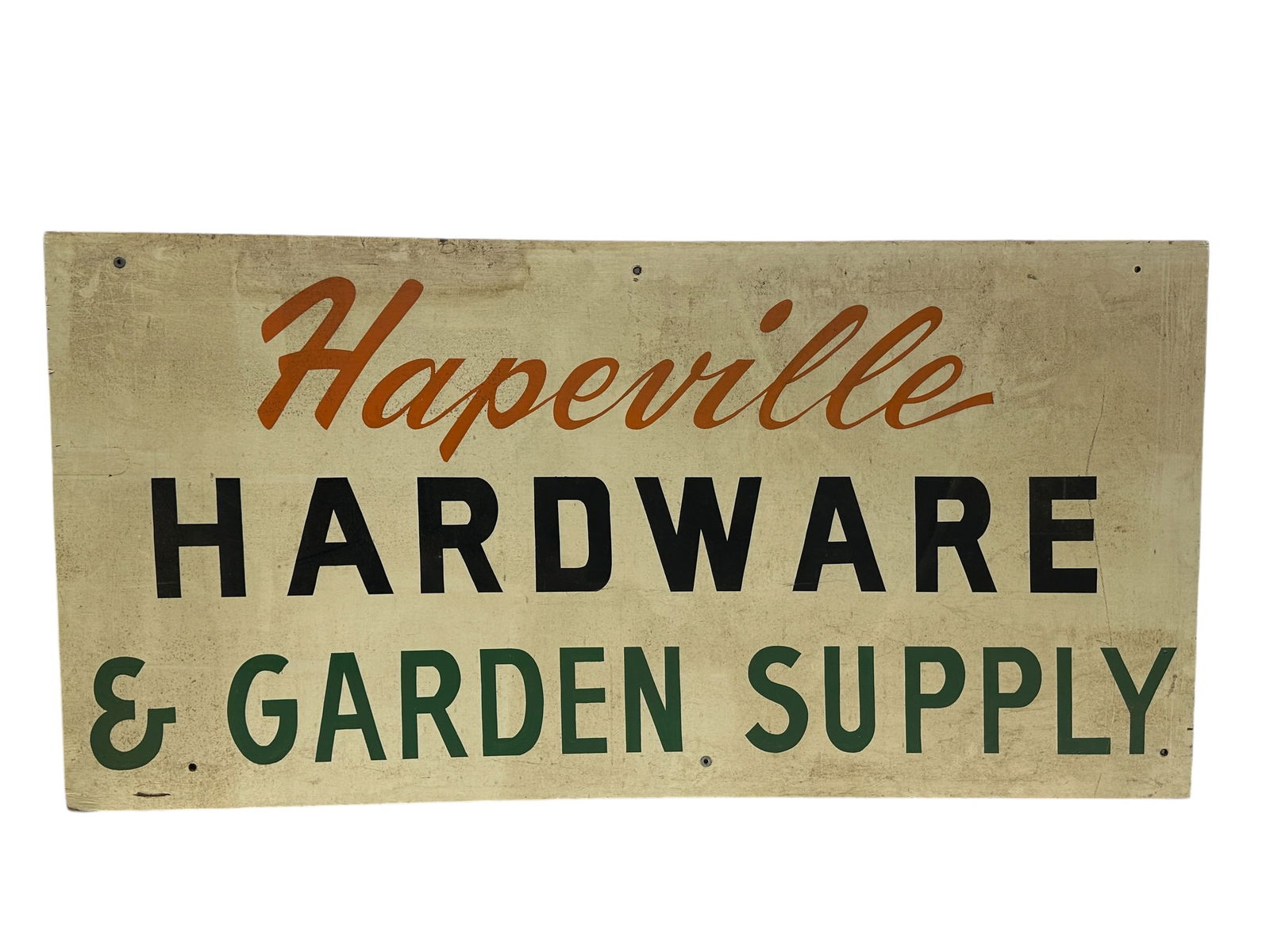 Large Wood "Hapeville Hardware & Garden Supply" Sign (1 of 12)