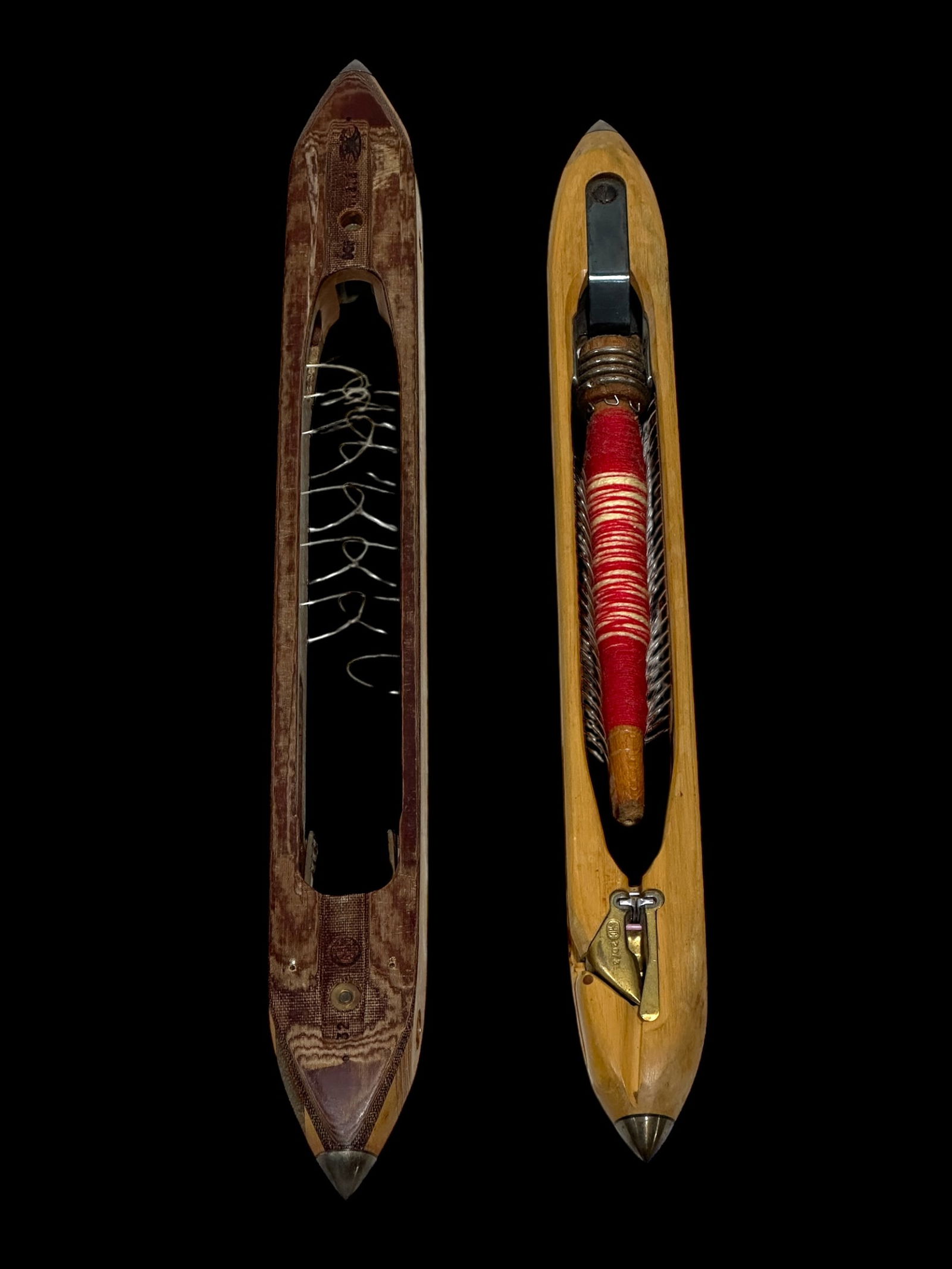 2 Vintage Wooden Weaving Shuttles (1 of 13)