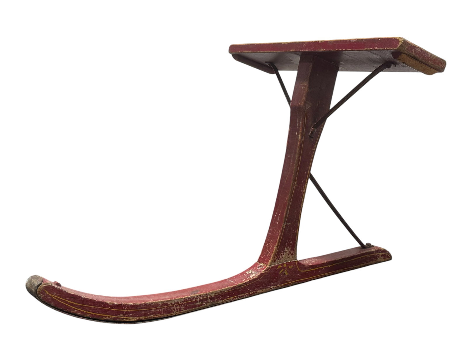 Antique Jack Jumper Ski Sled: Antique Jack Jumper Ski Sled. Measures 18" H x 31" W x 16.5" D.