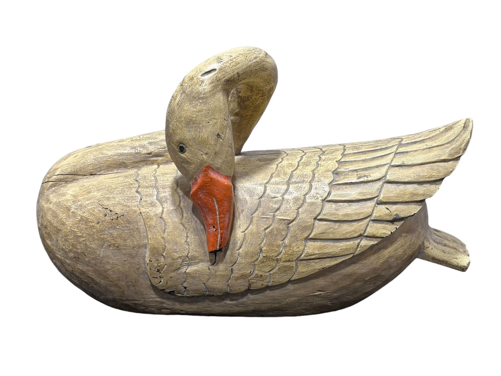 Indonesian Hand Painted Wooden Swan (1 of 10)