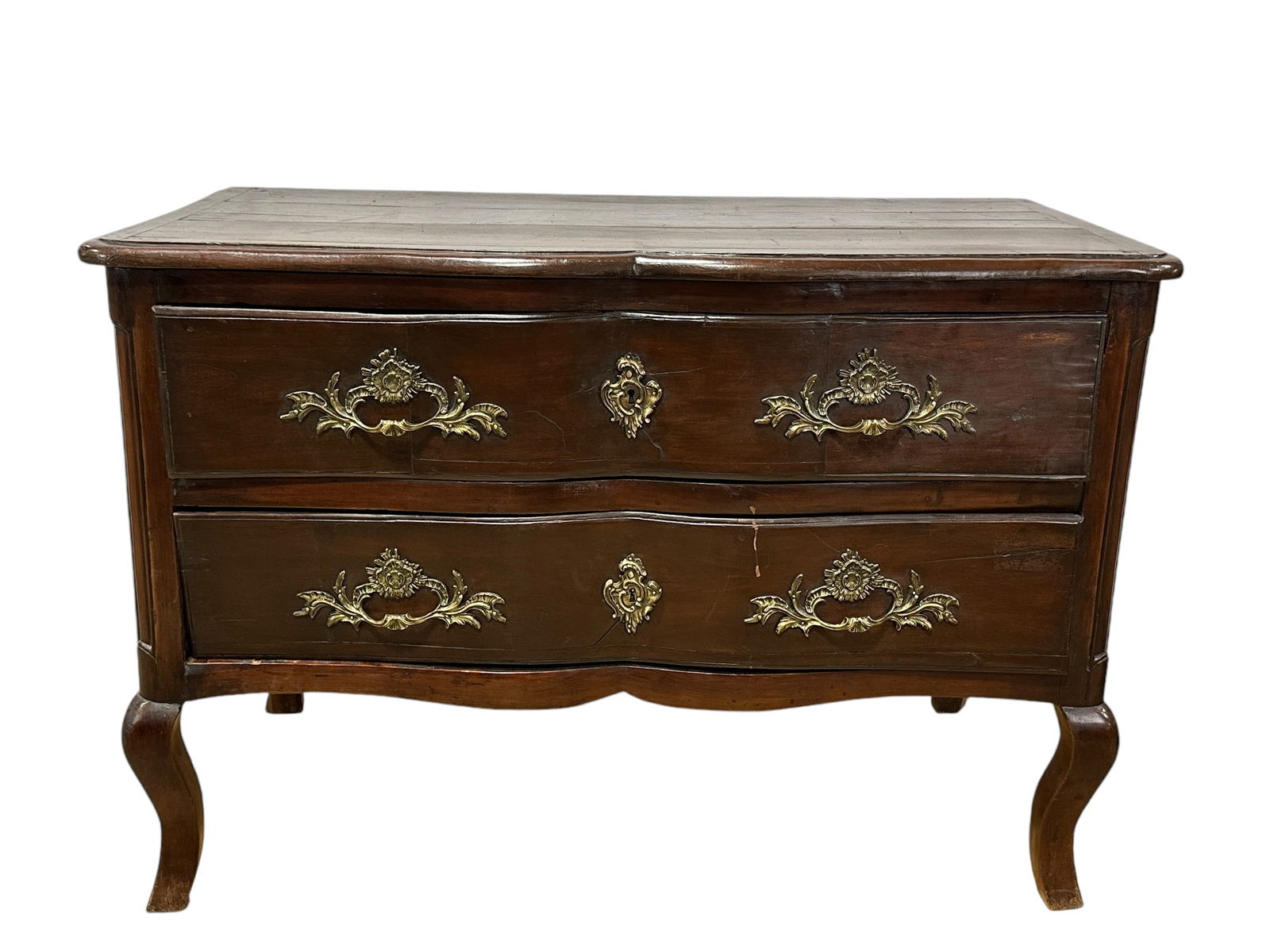 1740s French Louis XV 2 Drawer Cevenole Commode w/ Bronze Hardware (1 of 10)