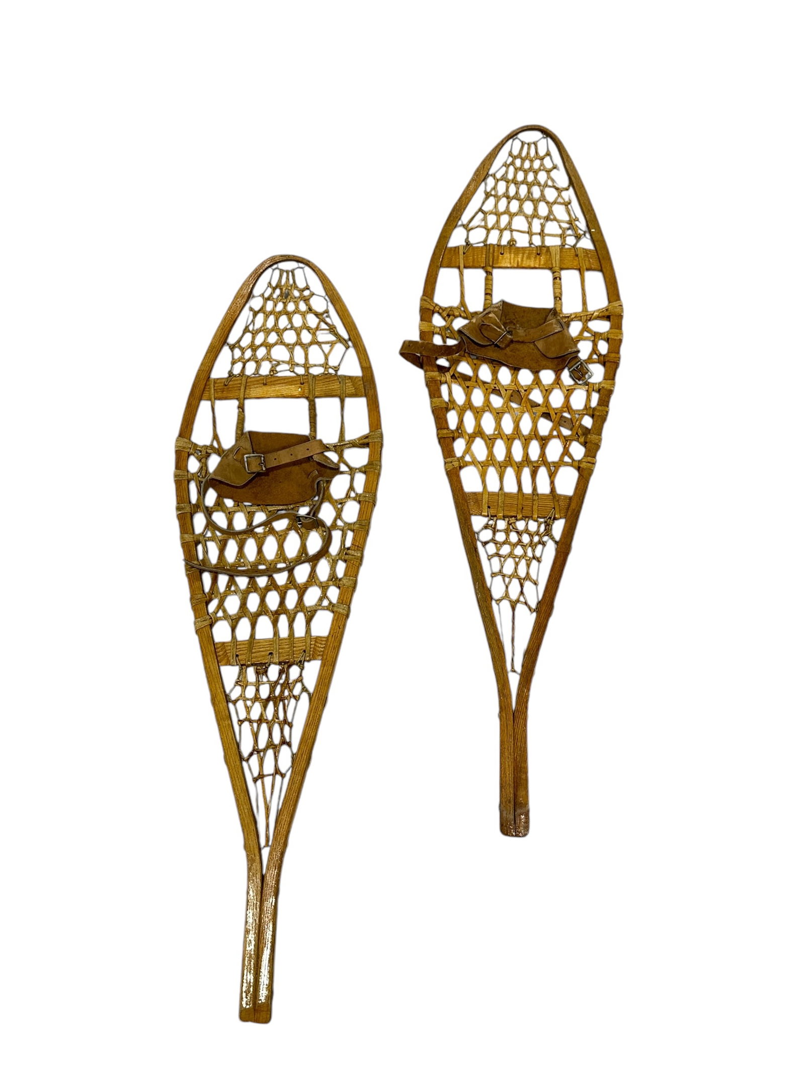 Vintage Snow Shoes: Vintage Snow Shoes. Measures 42" x 12".