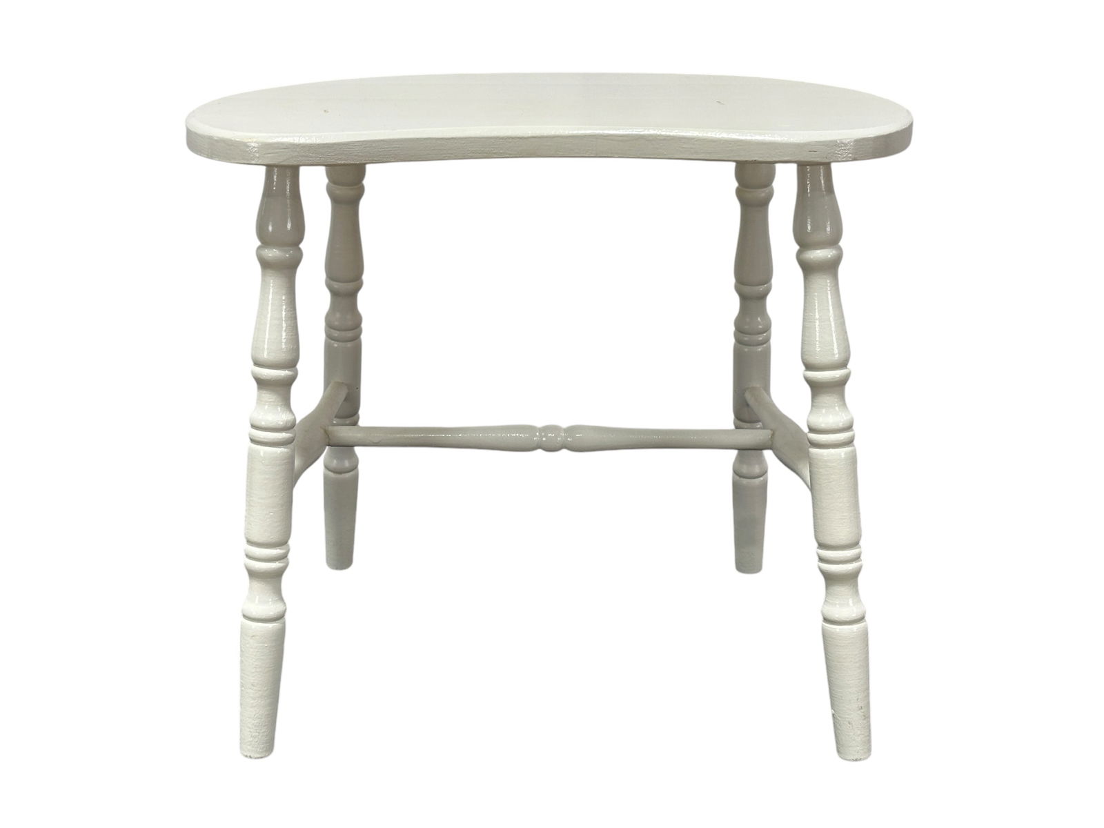White Kidney Shaped Stool (1 of 4)