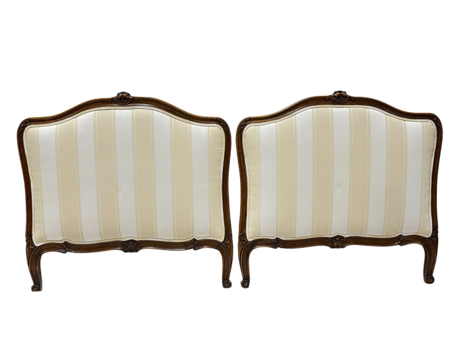 Pair of French Provincial Twin Bed Headboards: Pair of French Provincial Twin Bed Headboards. Measures 41" x 40".
