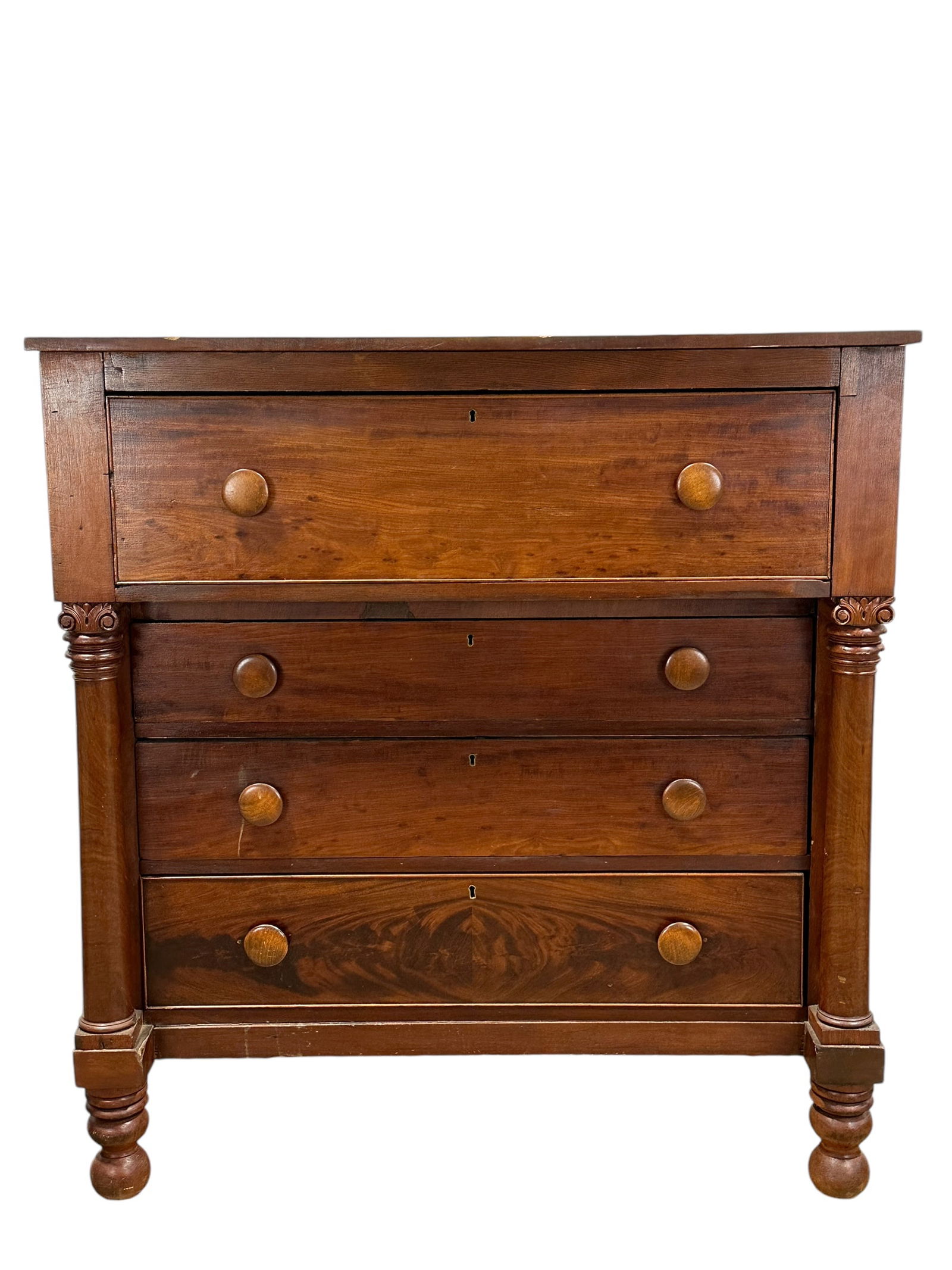 Antique Empire 4 Drawer Chest (1 of 9)