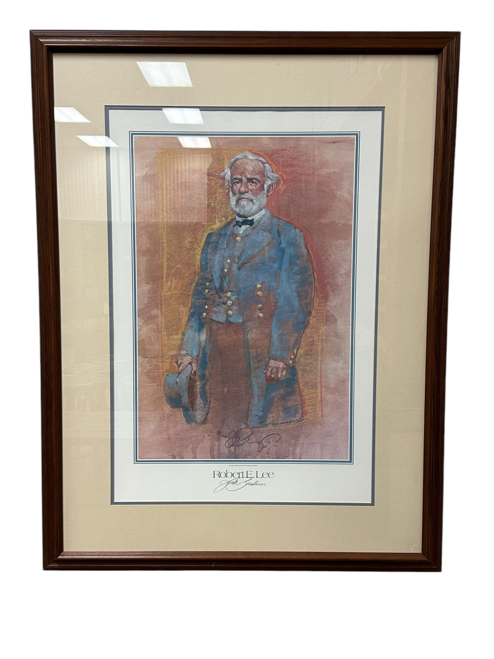 Framed "Robert E. Lee" Print: Framed "Robert E. Lee" Print. Print measures 30.75" x 20.75". Frame measures 42.5" x 32.75".