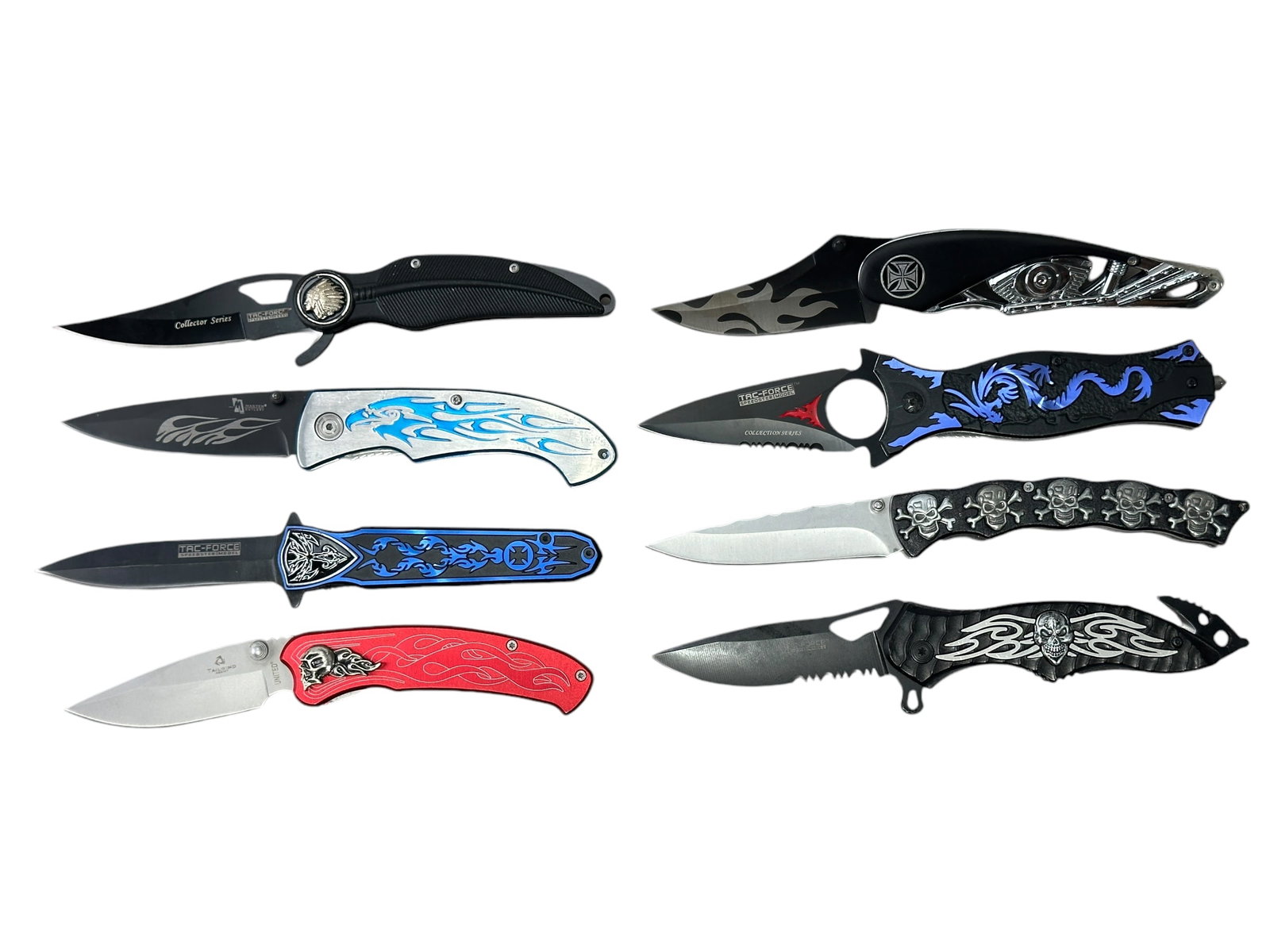 Lot of 8 Lock Blade Knives (1 of 5)