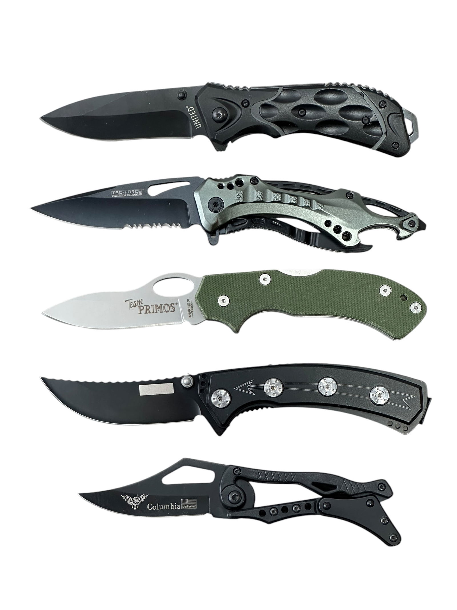 Lot of 5 Lock Blade Knives (1 of 2)