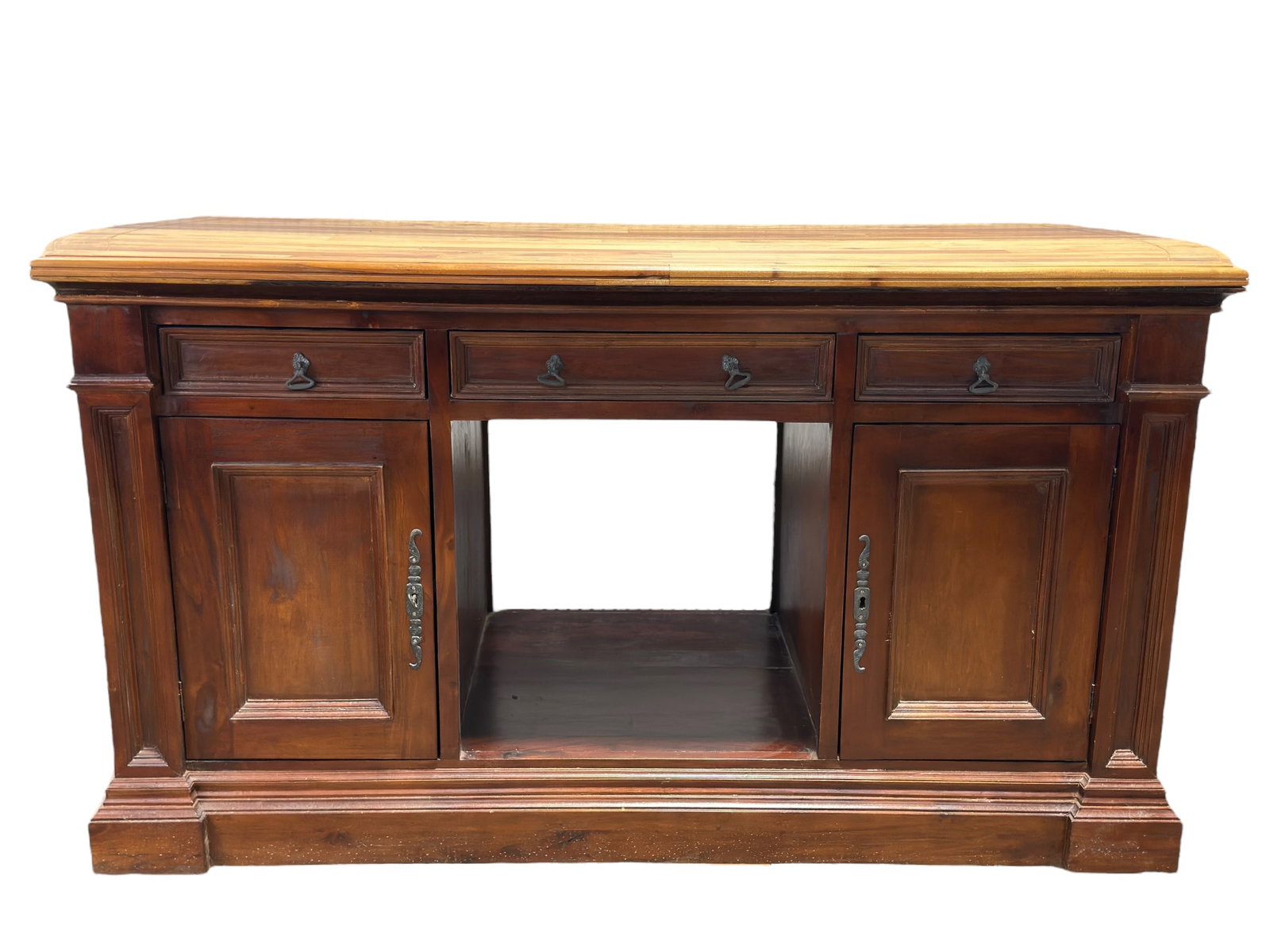 Large Wood Kitchen Center Island (1 of 5)