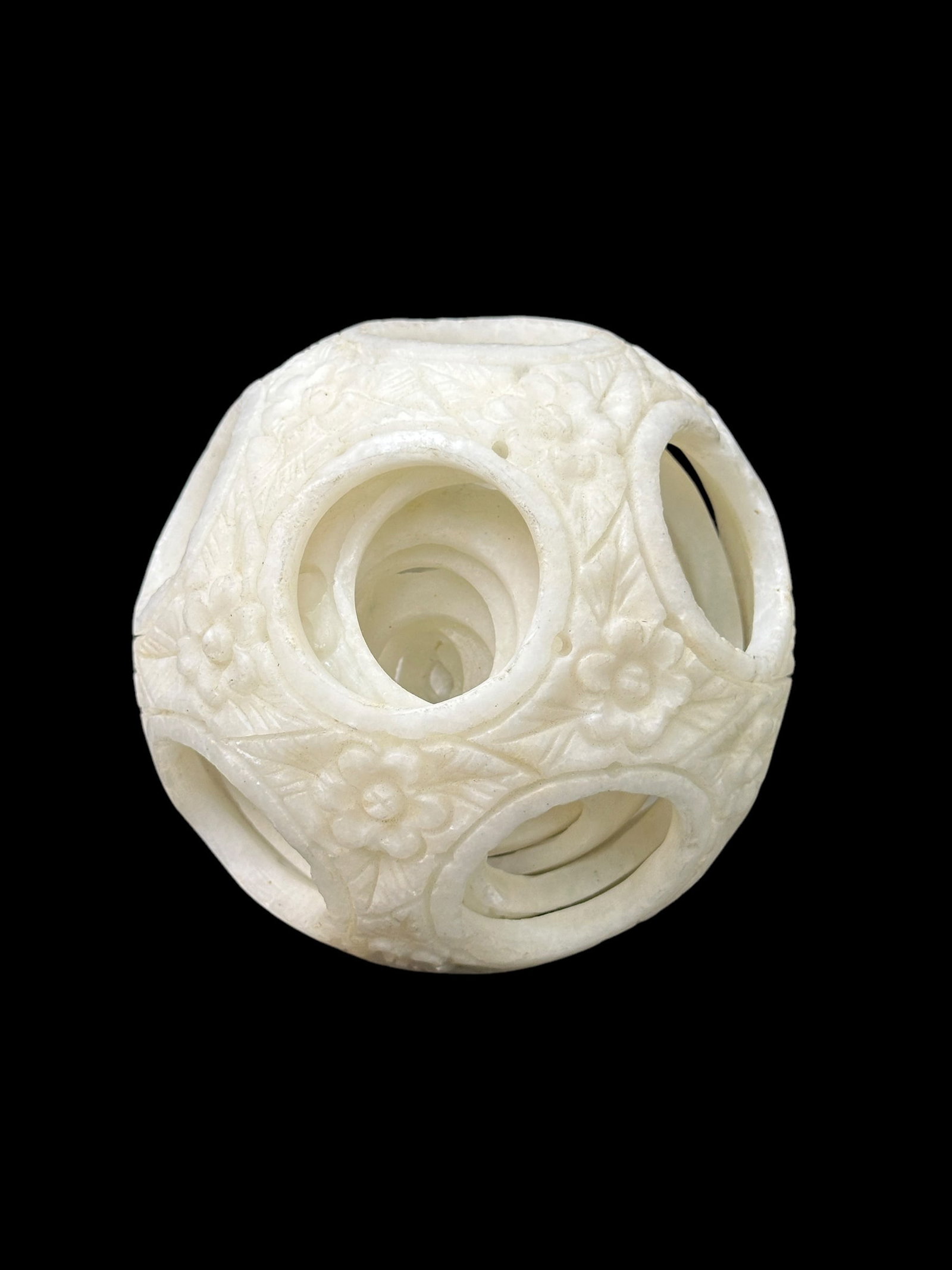 Hand Carved Alabaster Happiness Ball (1 of 4)