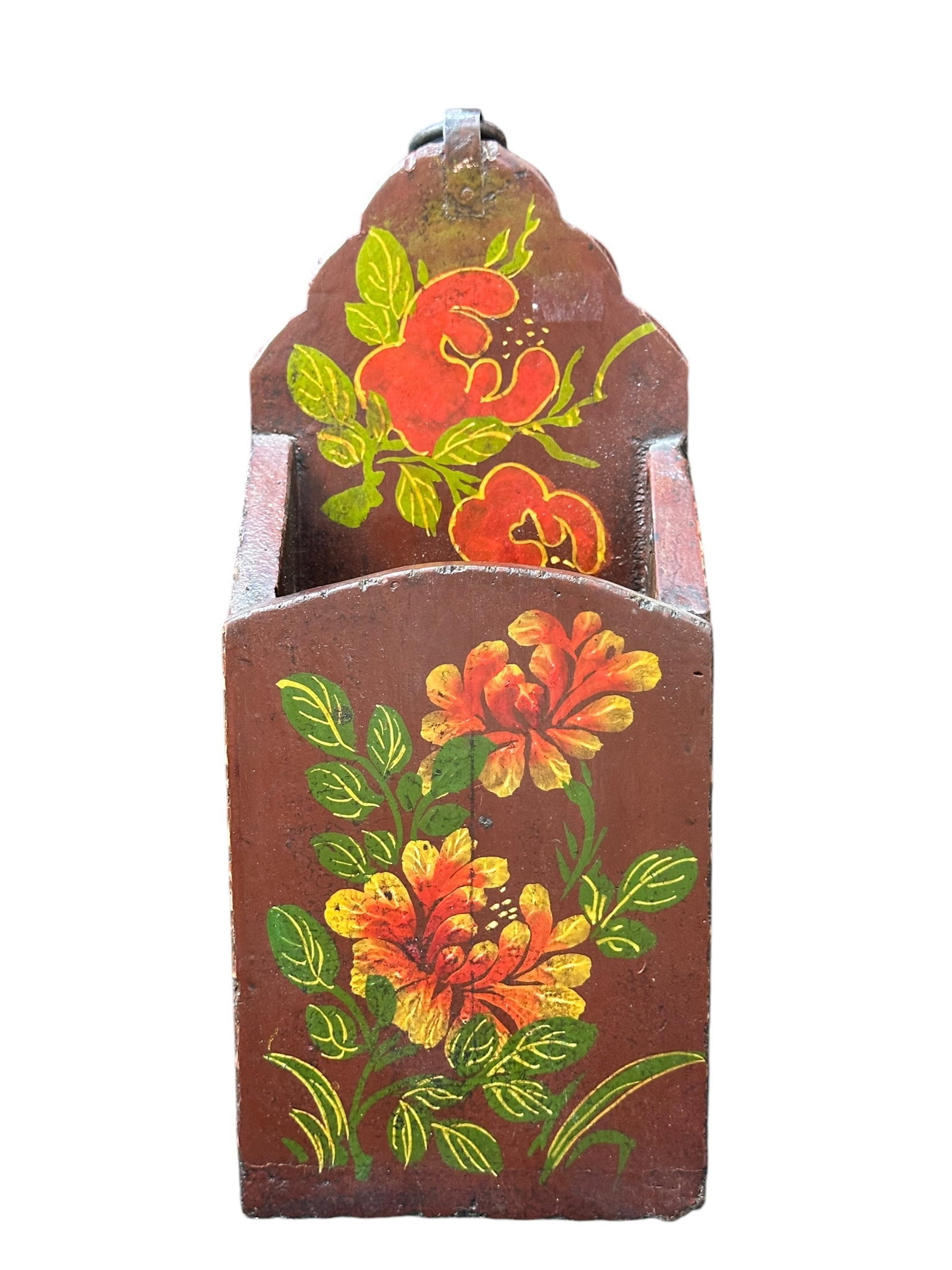 Hand Painted Ca. 1920s Wood Chopstick Holder (1 of 7)