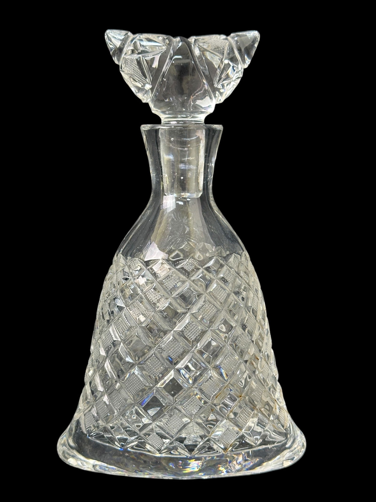 Vintage Sack Shaped Pressed Glass Decanter (1 of 5)