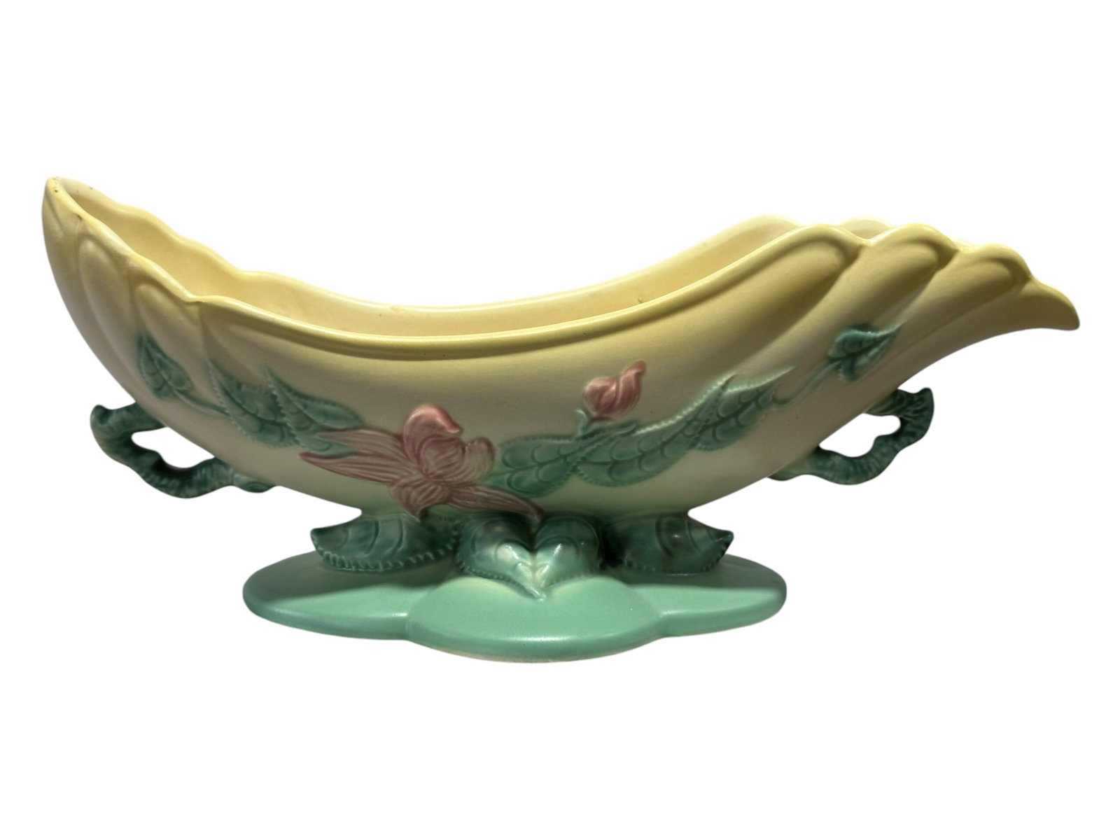 Early Mid-Century "Hull" Woodland Pattern Planter: Early Mid-Century "Hull" Woodland Pattern Planter. Marked Hull W29 U.S.A. on the bottom. Measures 6" H x 14.25" W.