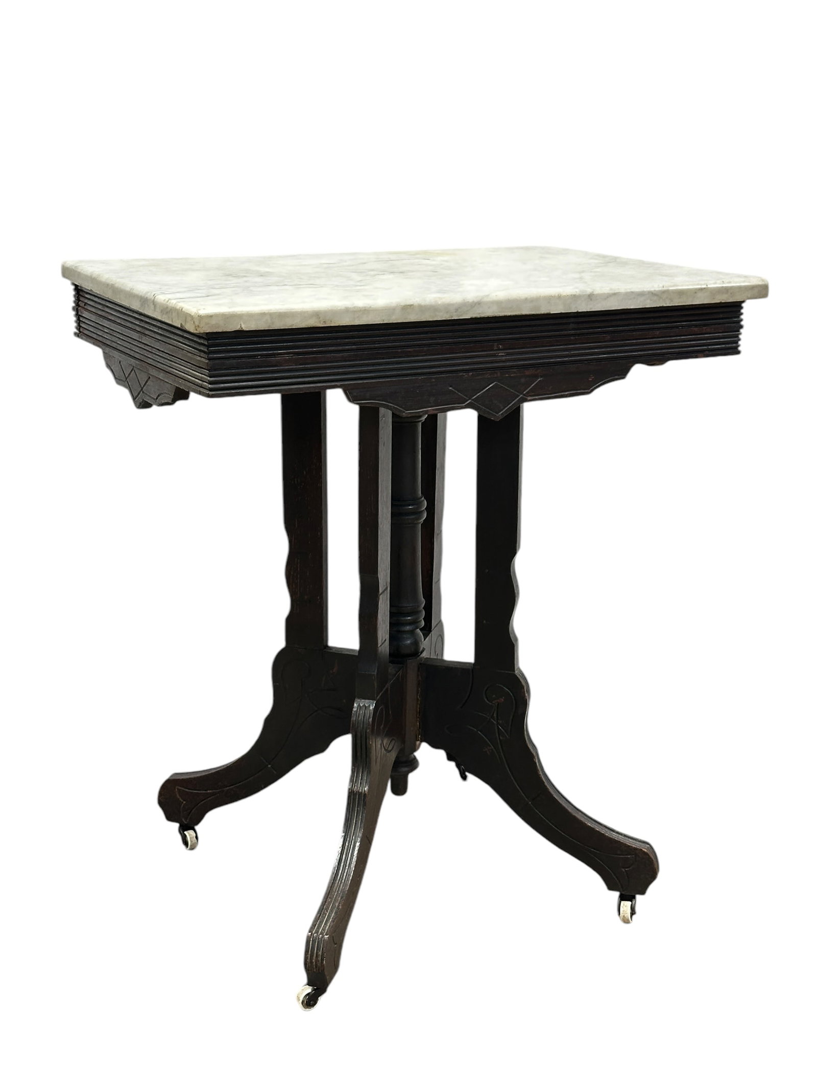 Antique East Lake Marble Top Side Table (1 of 8)