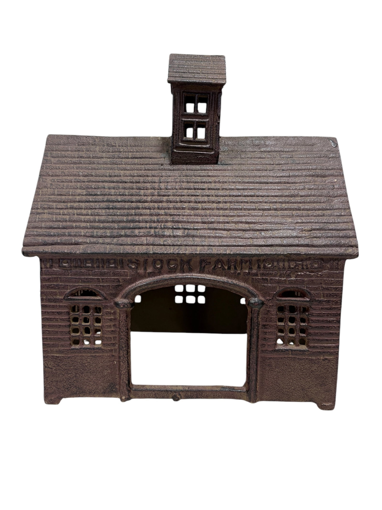 Cast Iron Stock Farm Barn: Cast Iron Stock Farm Barn. Measures 14.5" H x 13" W x 8" D.