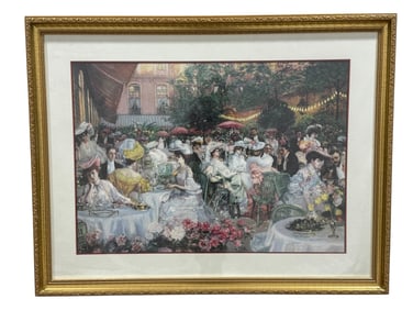 "Le Diner à L'Hôtel Ritz, Paris 1904 " by Pierre-Georges Jeanniot Print